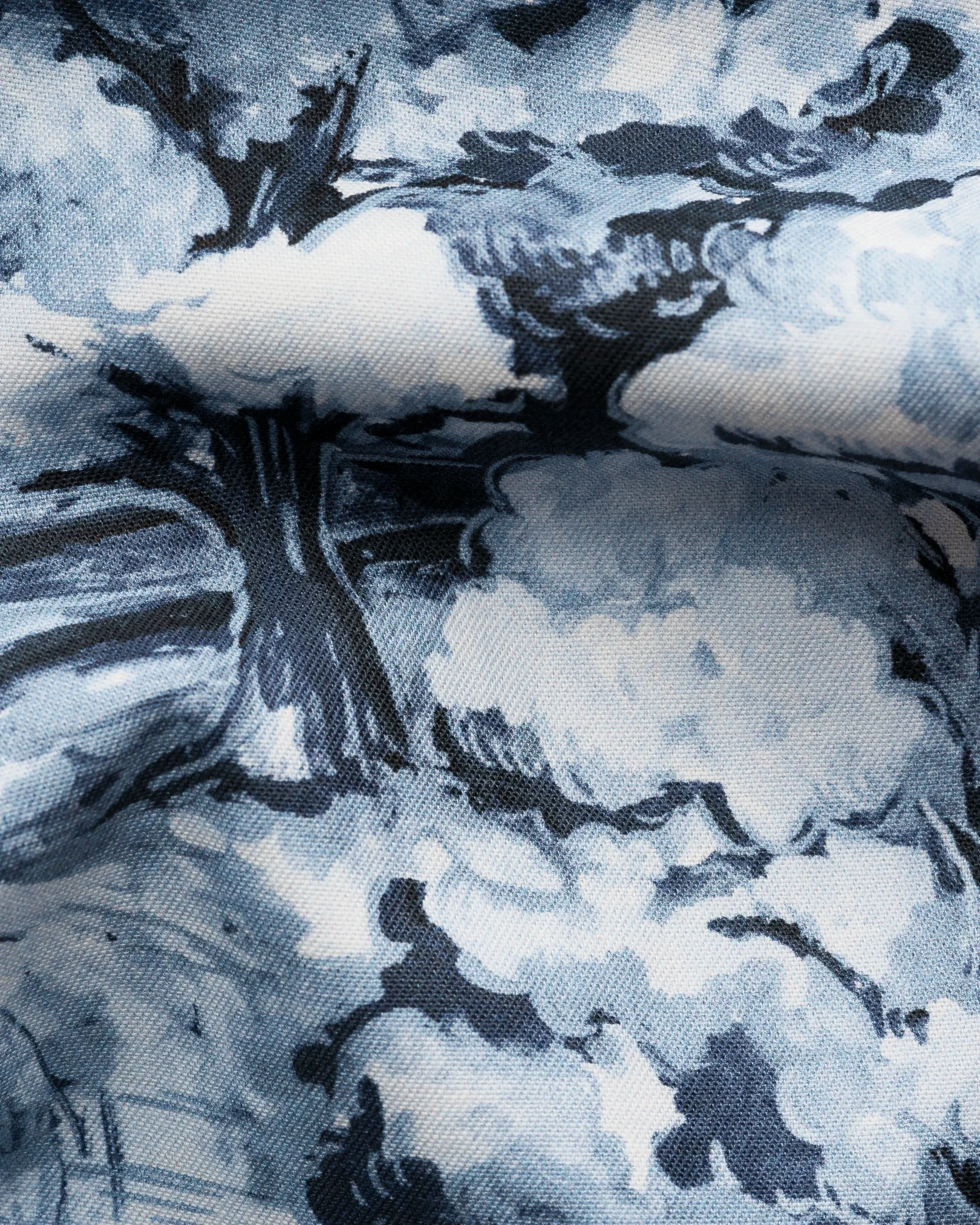 Eton - handpainted motif twill shirt