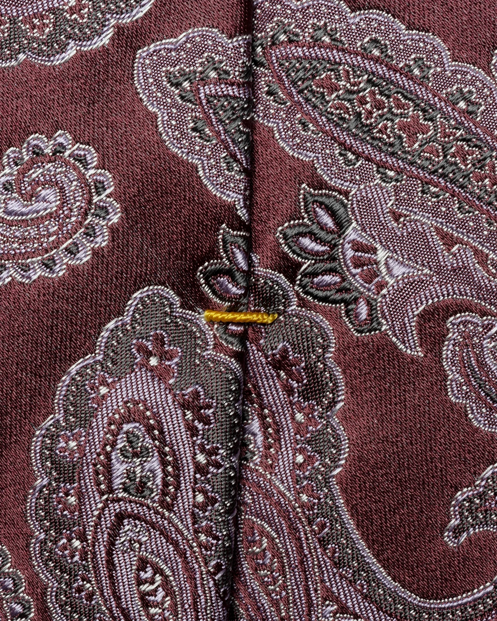 Eton - dark purple paisley woven silk tie