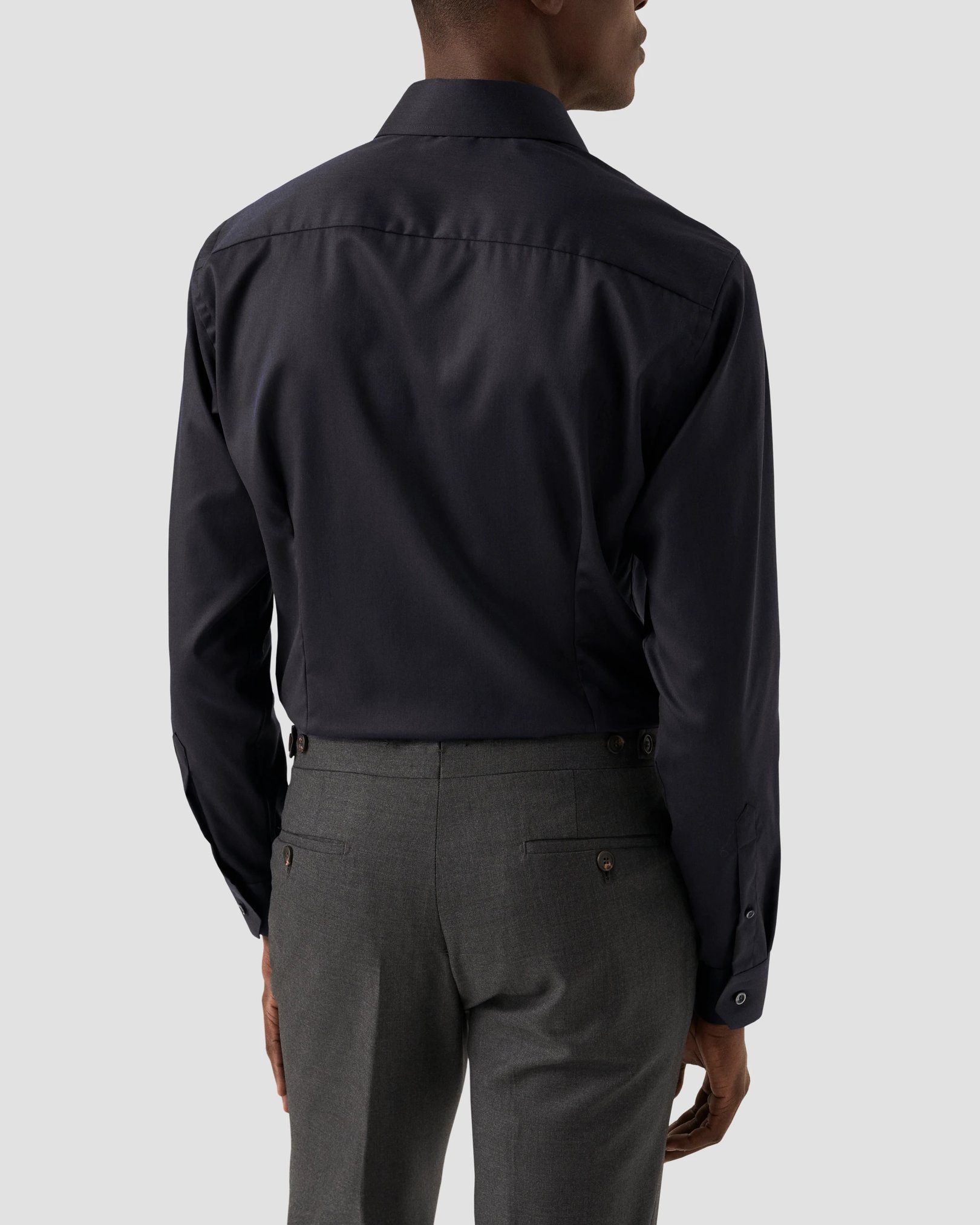 Eton - Mörkblå Signature Twill-skjorta