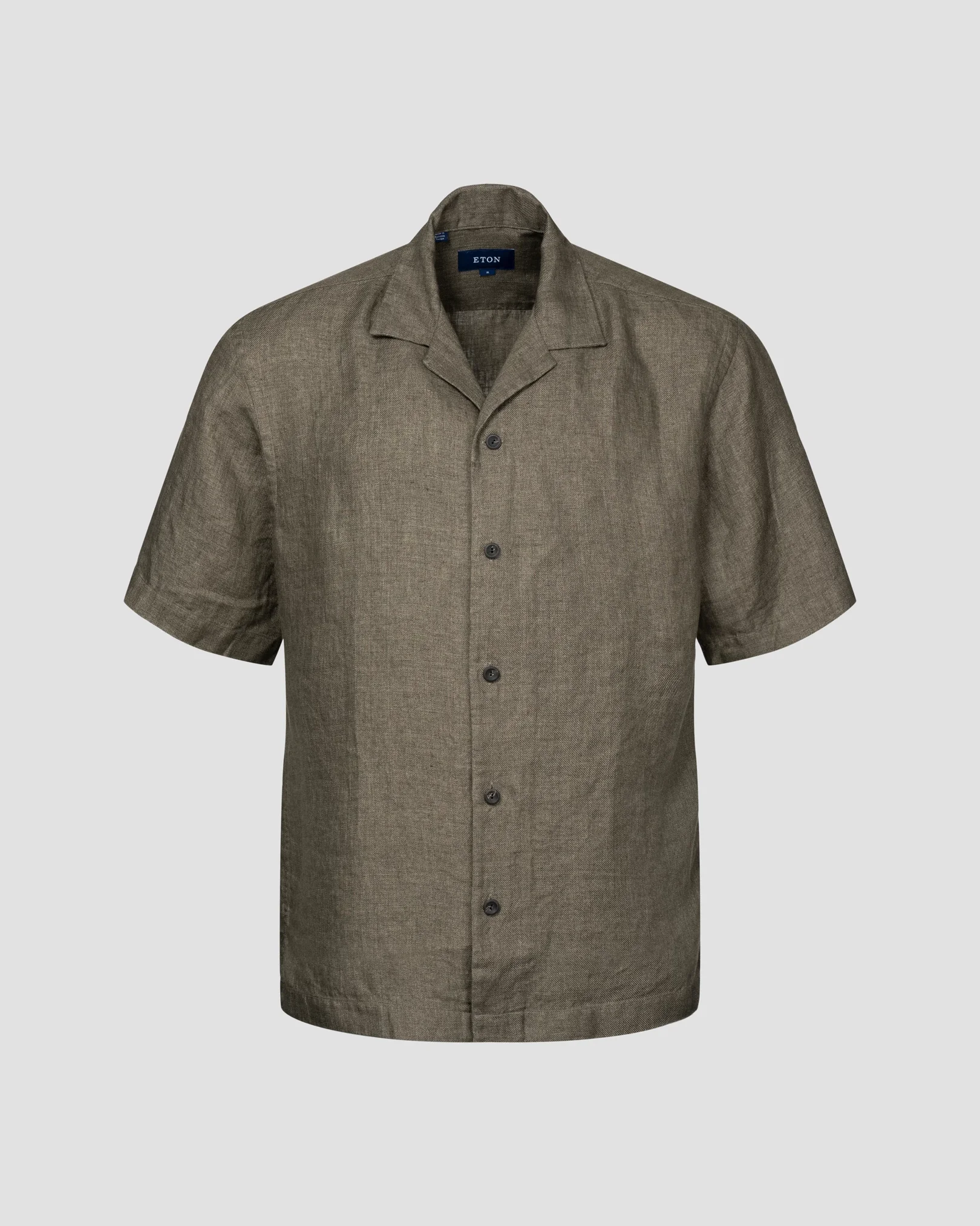 Dark Brown Heavy Linen Resort Shirt