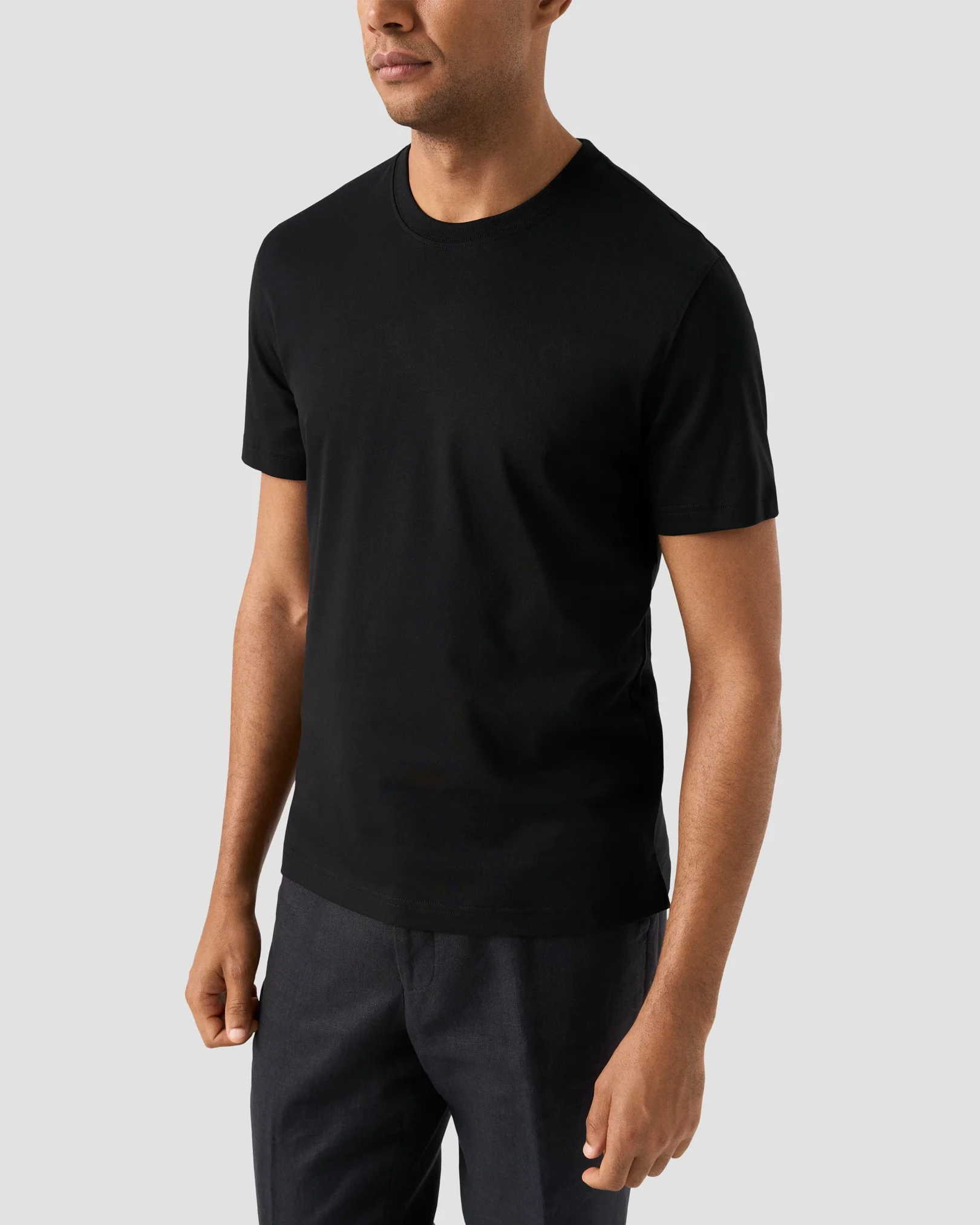 Eton - black cotton t shirt