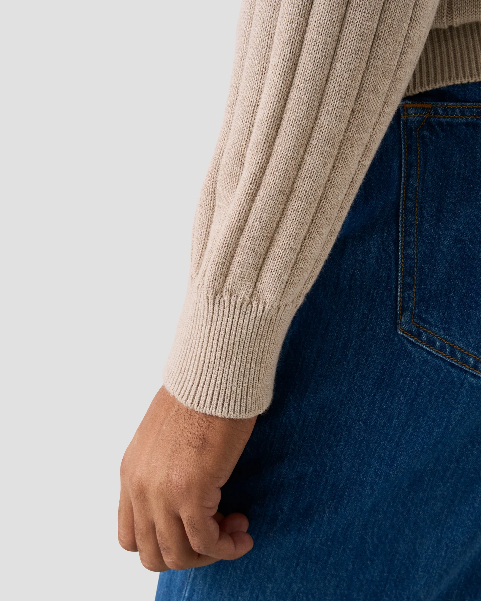 Eton - Cotton Structure Knit Crew Neck