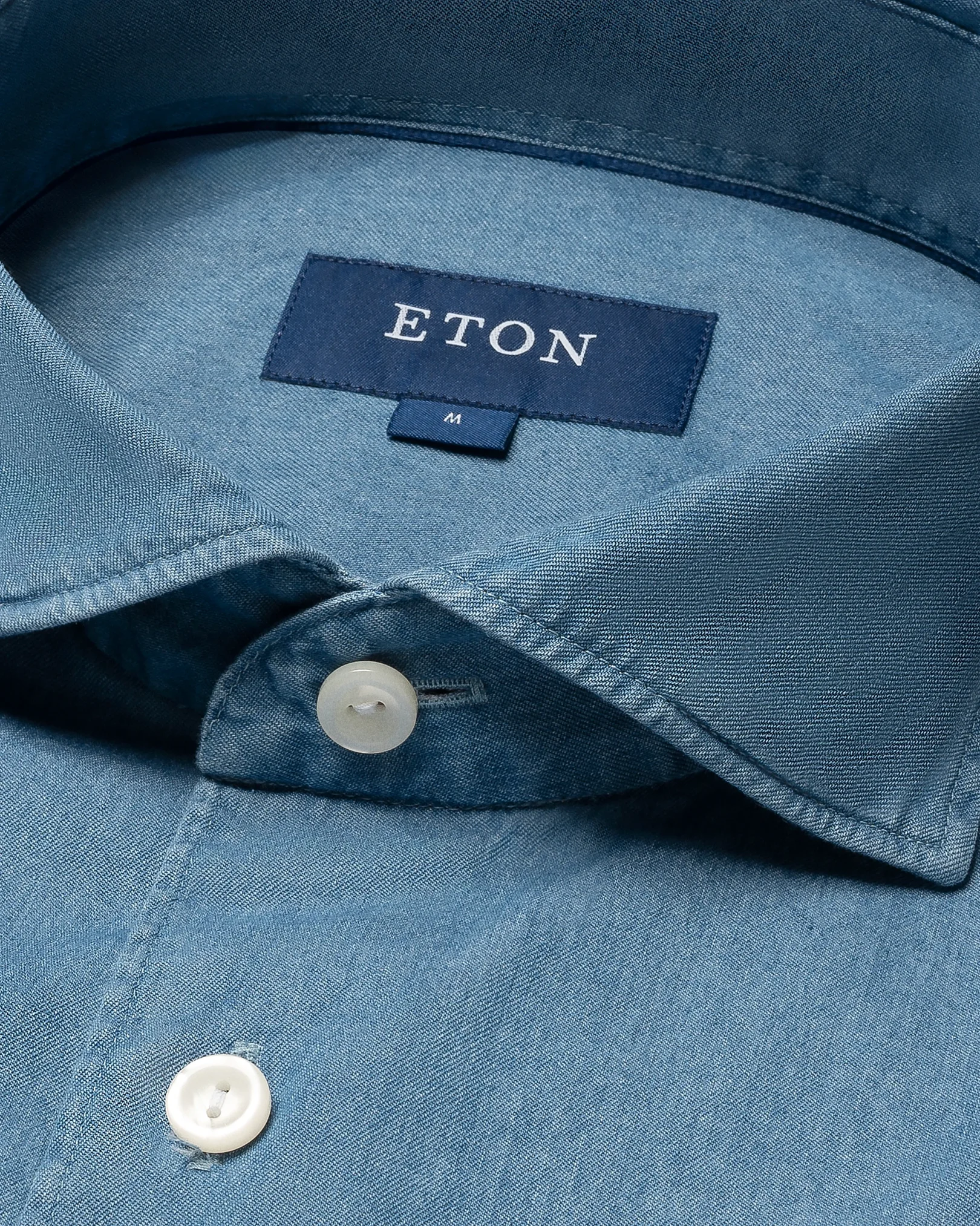 Eton - dark blue lightweight denim shirt