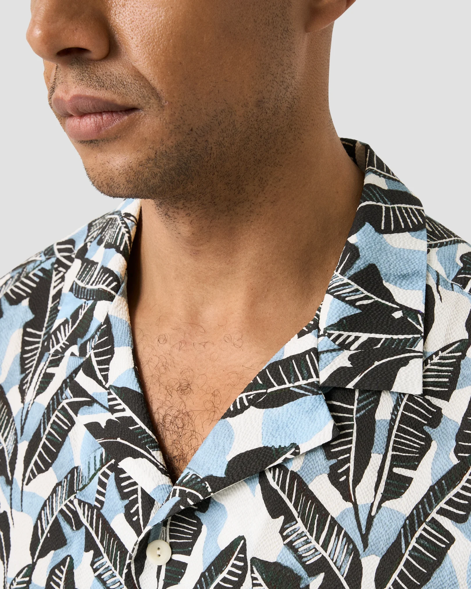 Eton - palm tree resort shirt