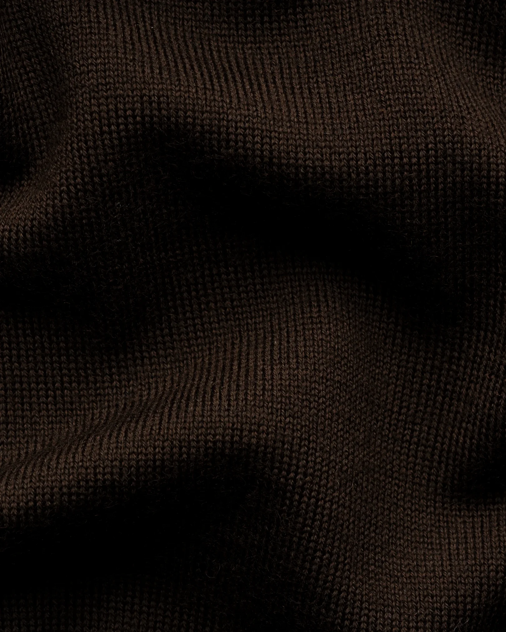 Eton - fine knit merino polo shirt dark