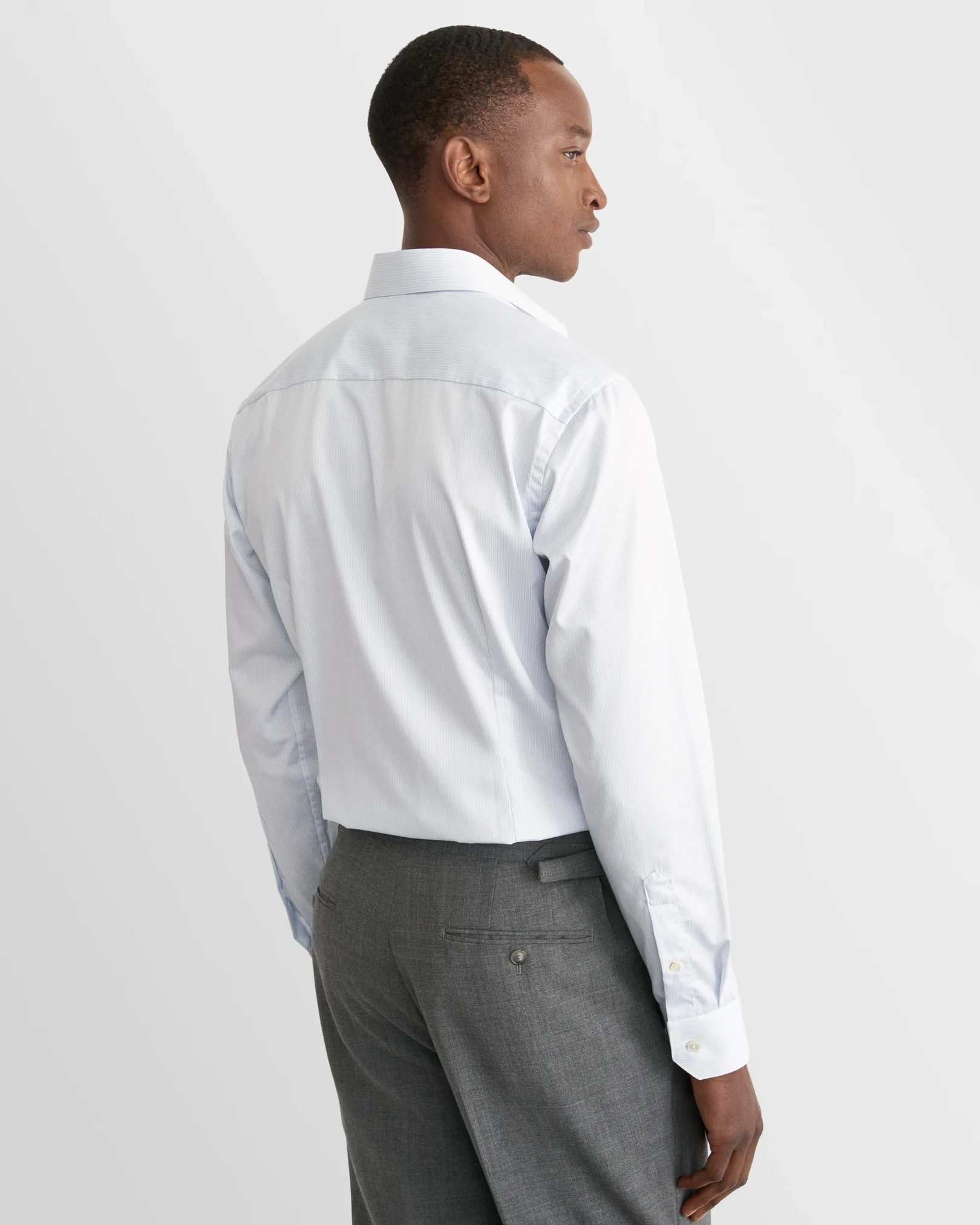 Eton - light blue striped supima 268