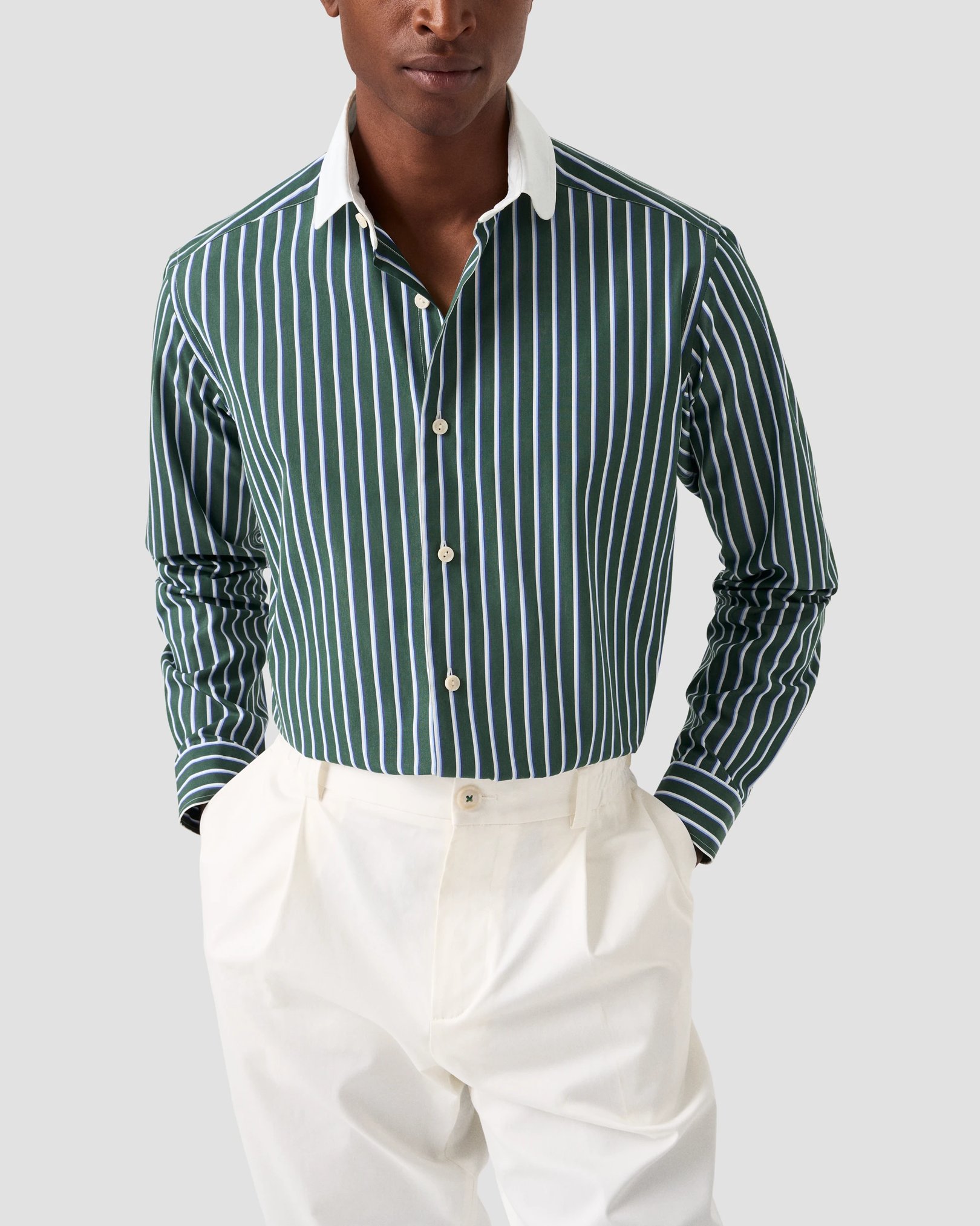 Eton - Eton x Tretorn Striped Club Collar Shirt