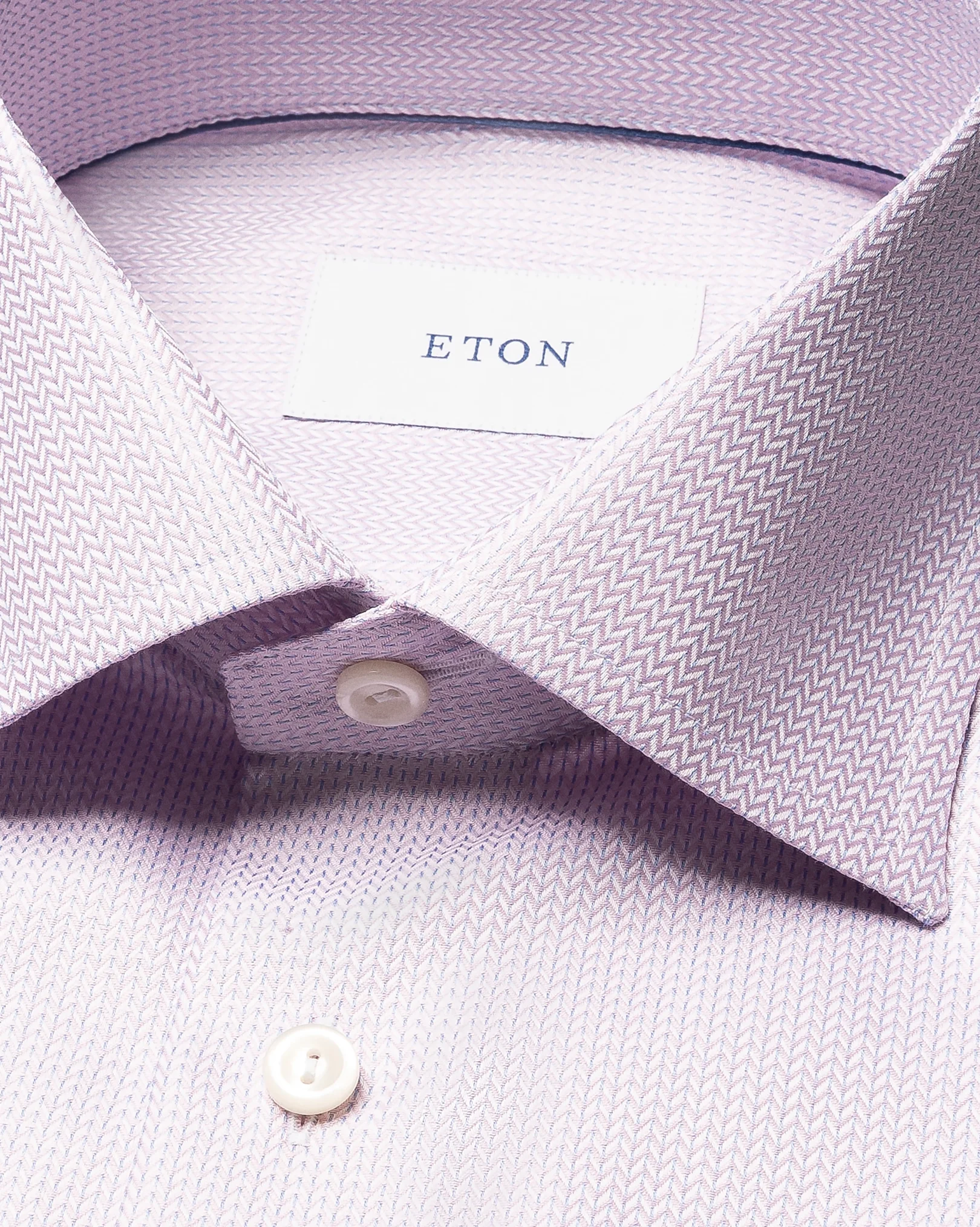 Eton - pink herringbone signature dobby shirt