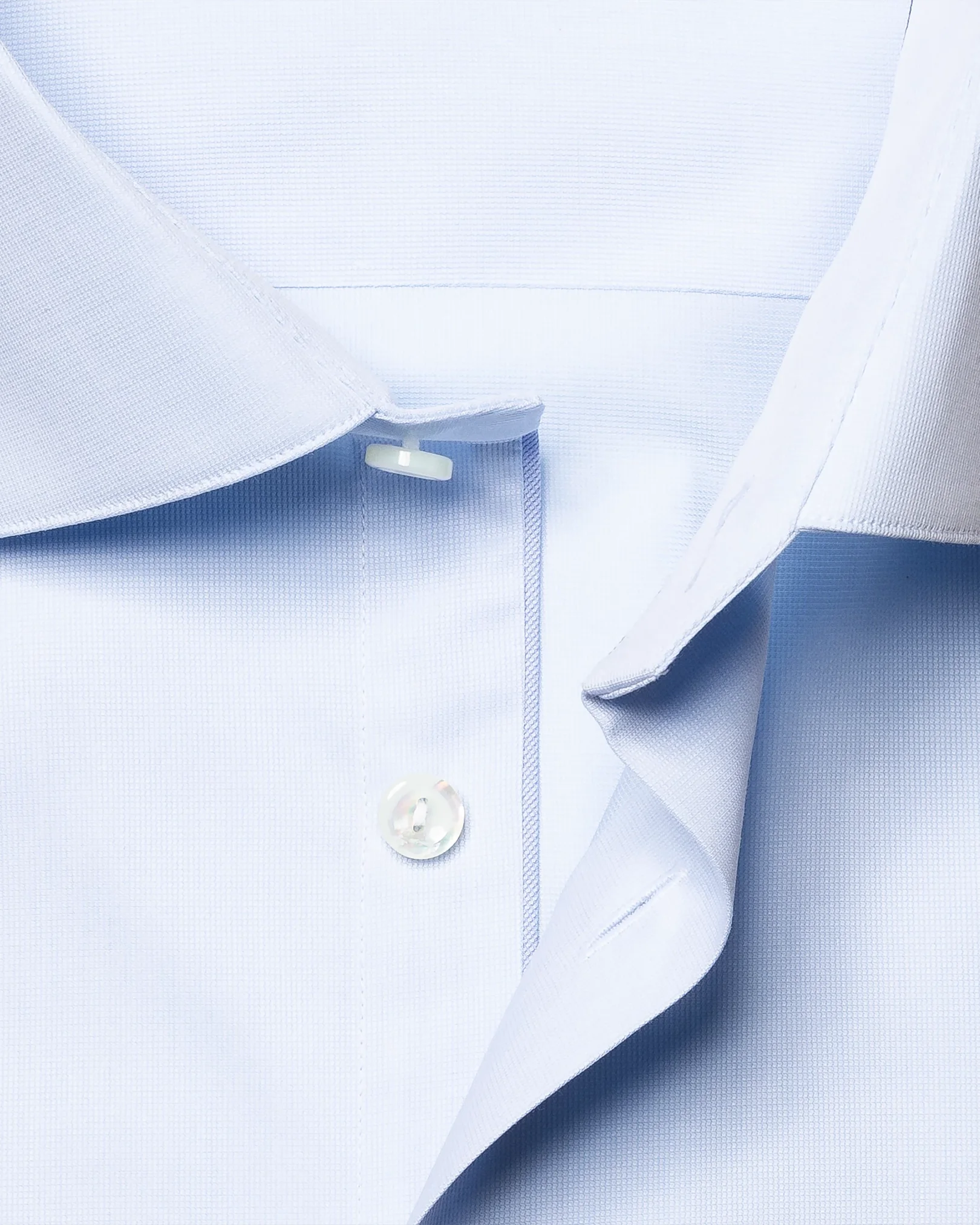 Light Blue Fine Piqué Shirt - Eton