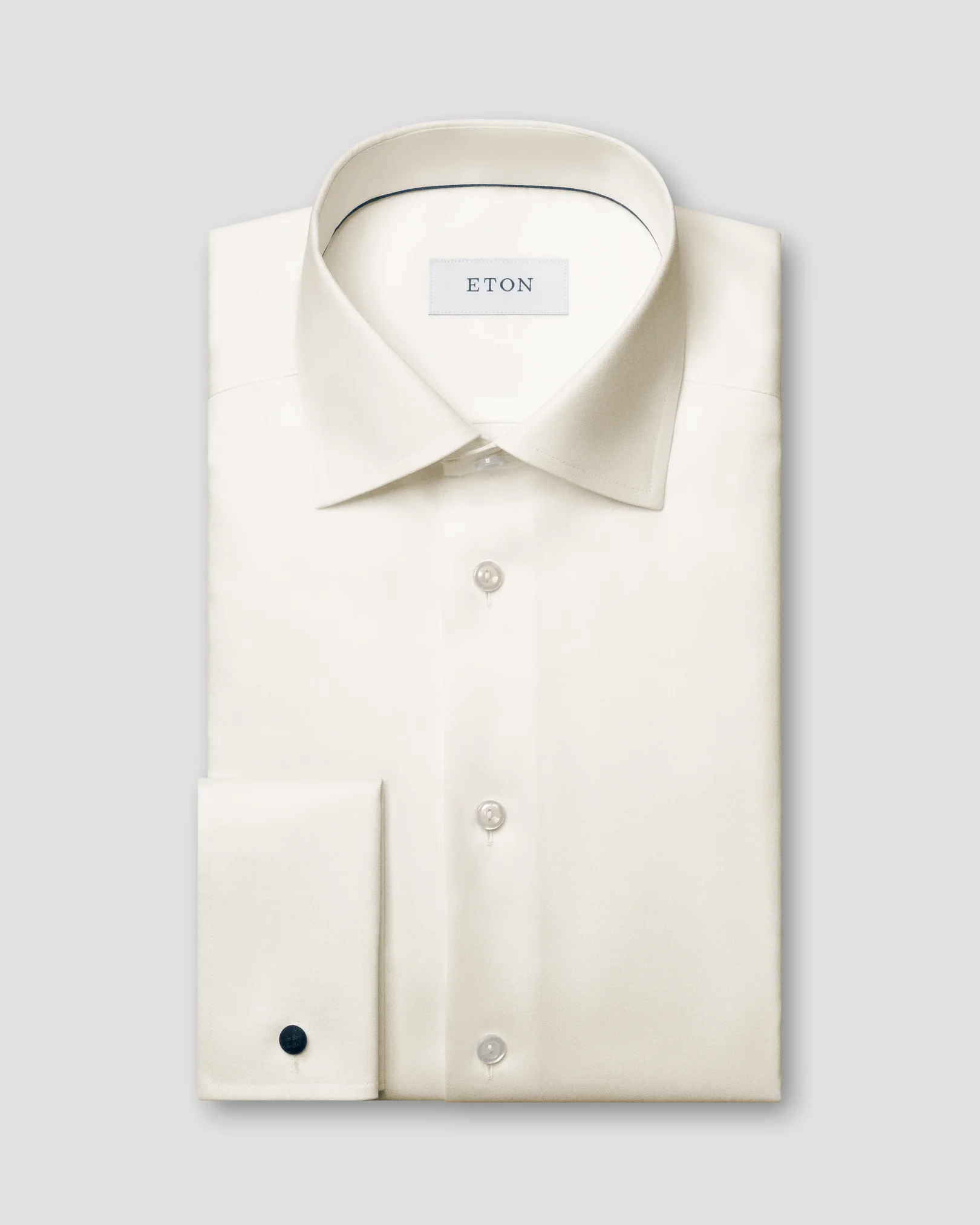 Eton - white solid signature twill french cuff shirt