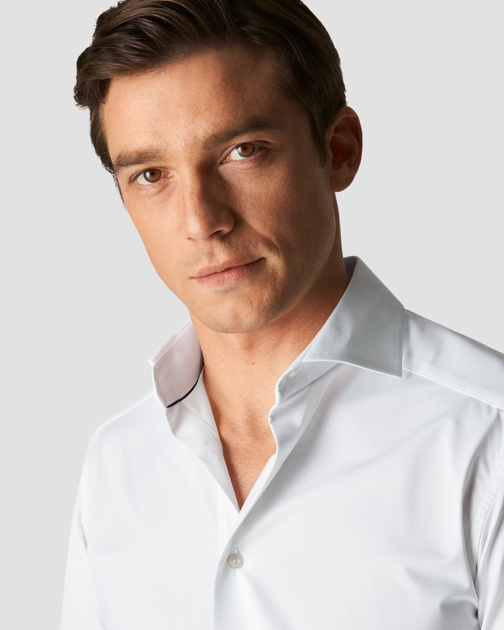 White Four-Way Stretch Shirt - Eton