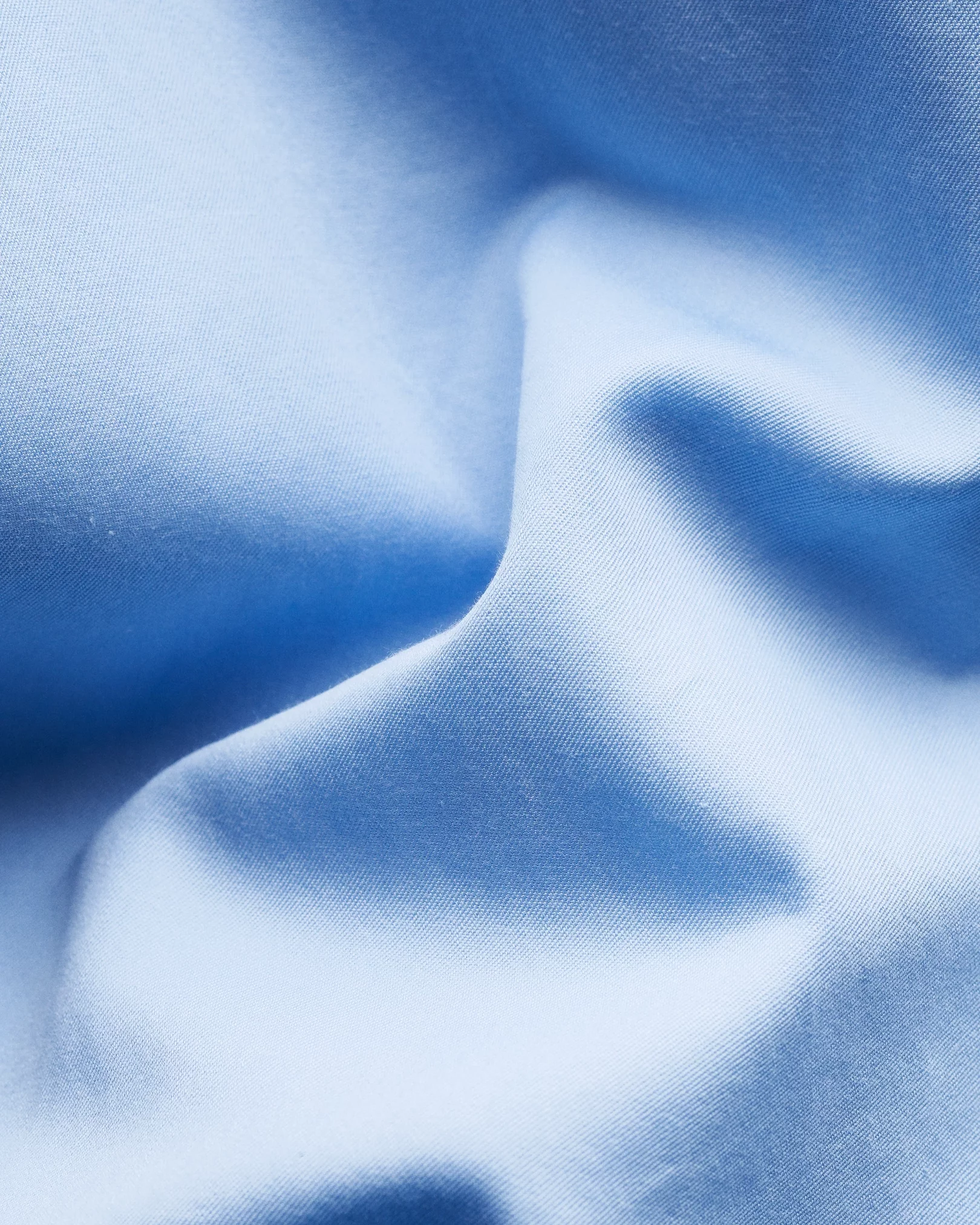 Eton - light blue twill cotton tencel blend