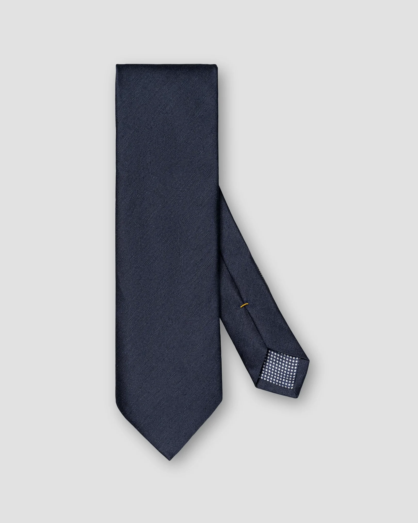 Eton - dark blue solid silk linen tie