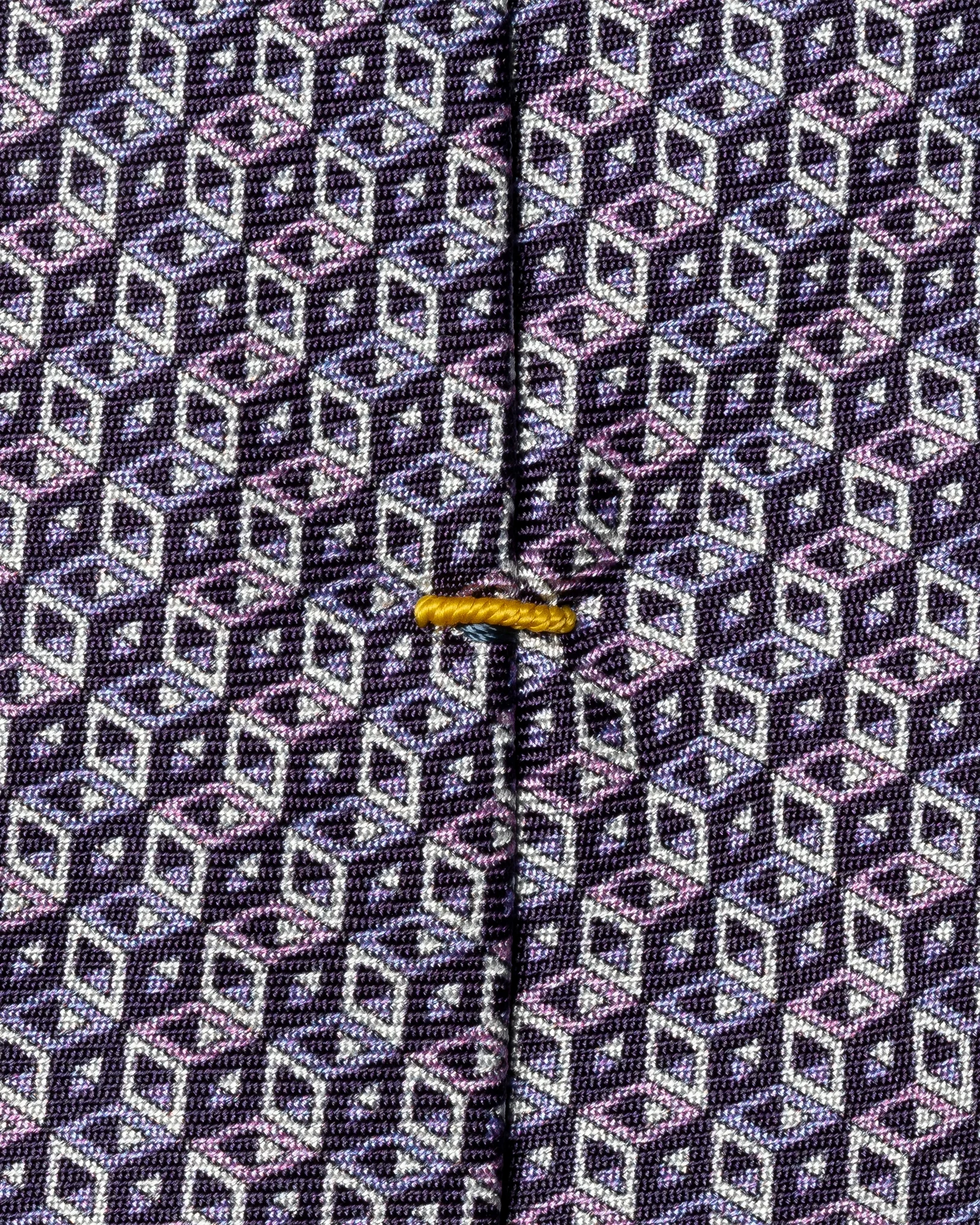 Eton - mid purple geometrical print silk tie