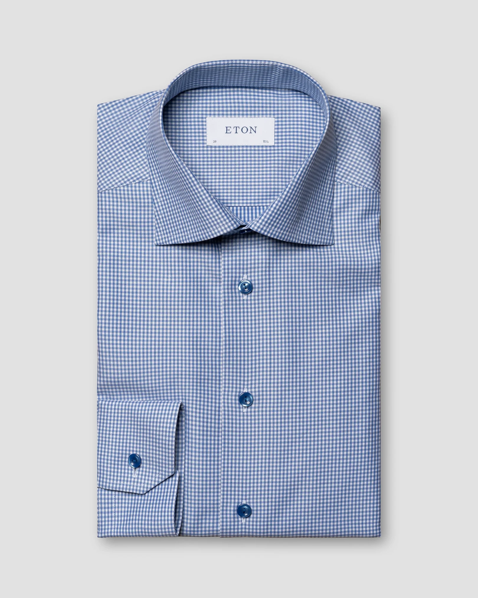 Eton - dark blue cottontencel shirt