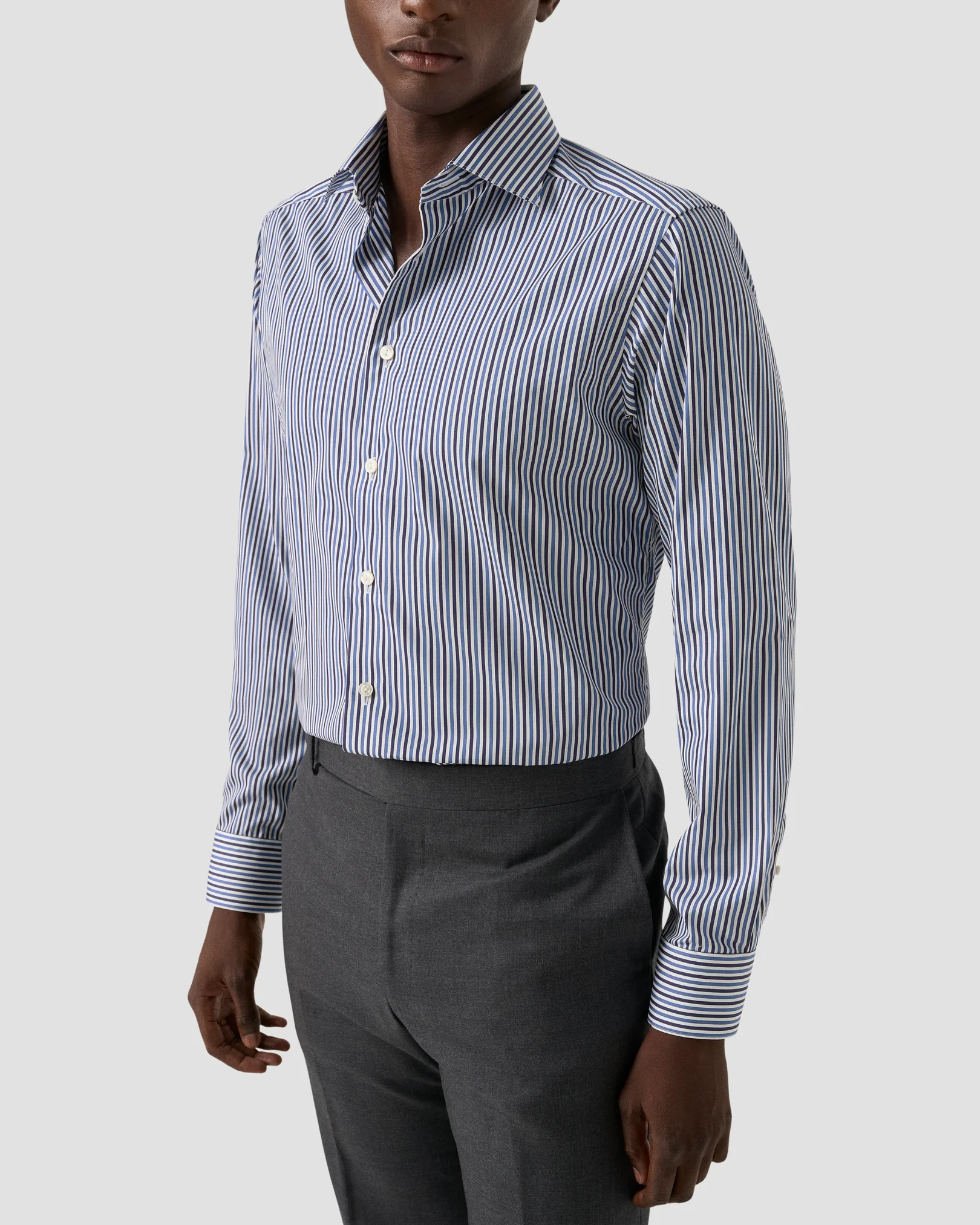 Eton - Striped Supima 120 Poplin Shirt