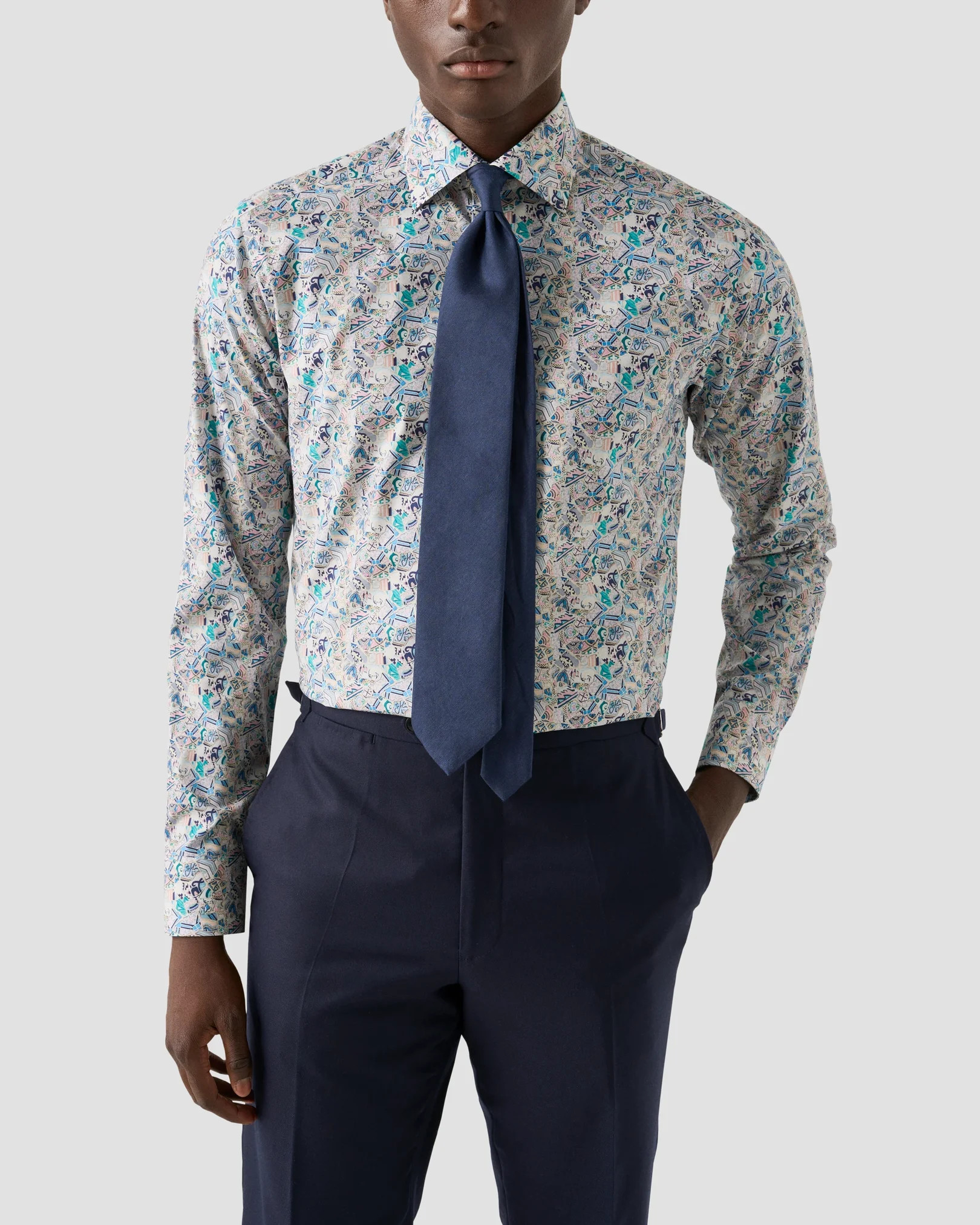 Eton - multi patchwork signature twill