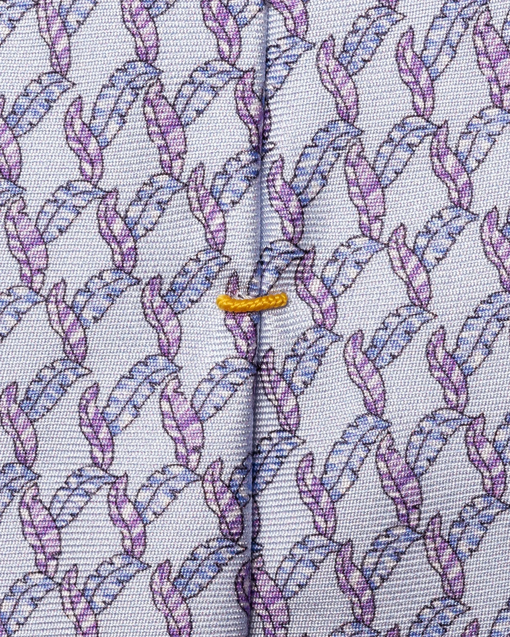 Eton - light blue leaf print silk tie