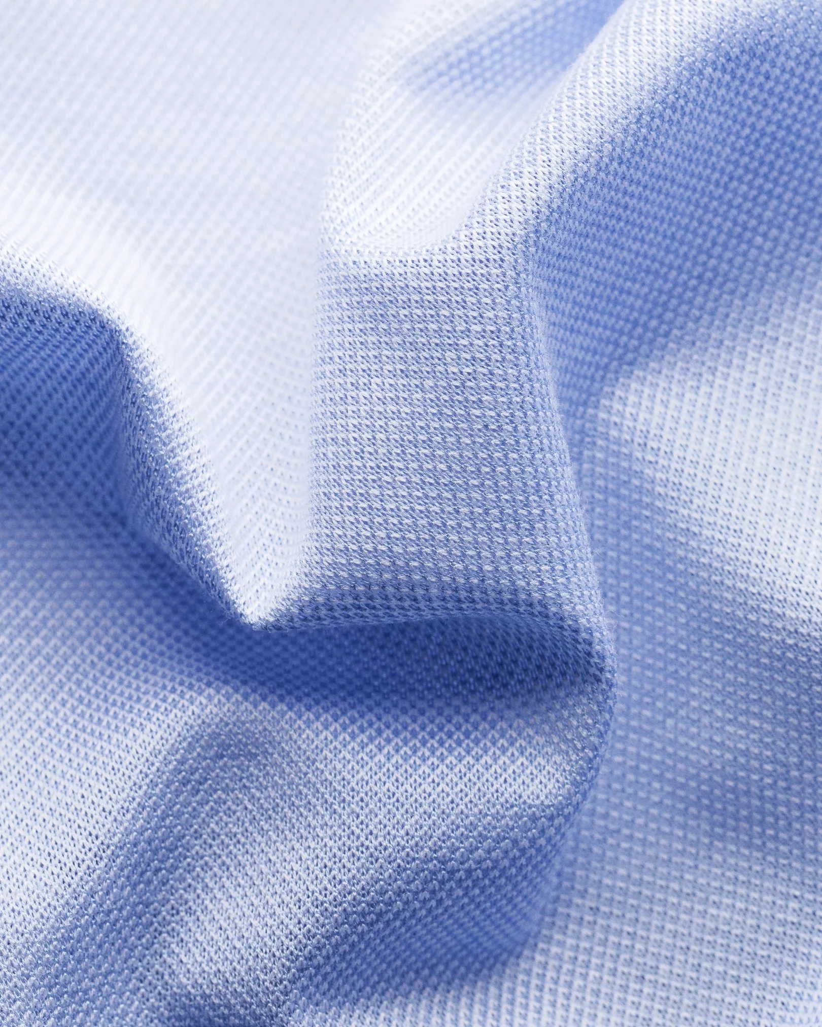 Eton - light blue jersey button under