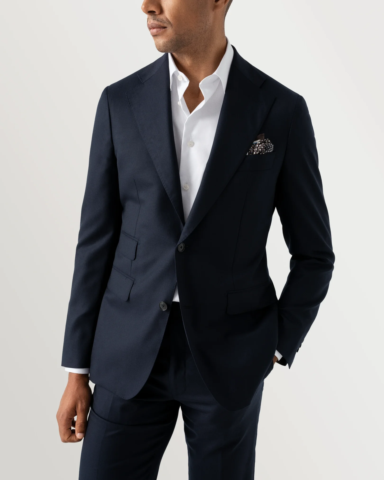 Eton - white solid twill shirt