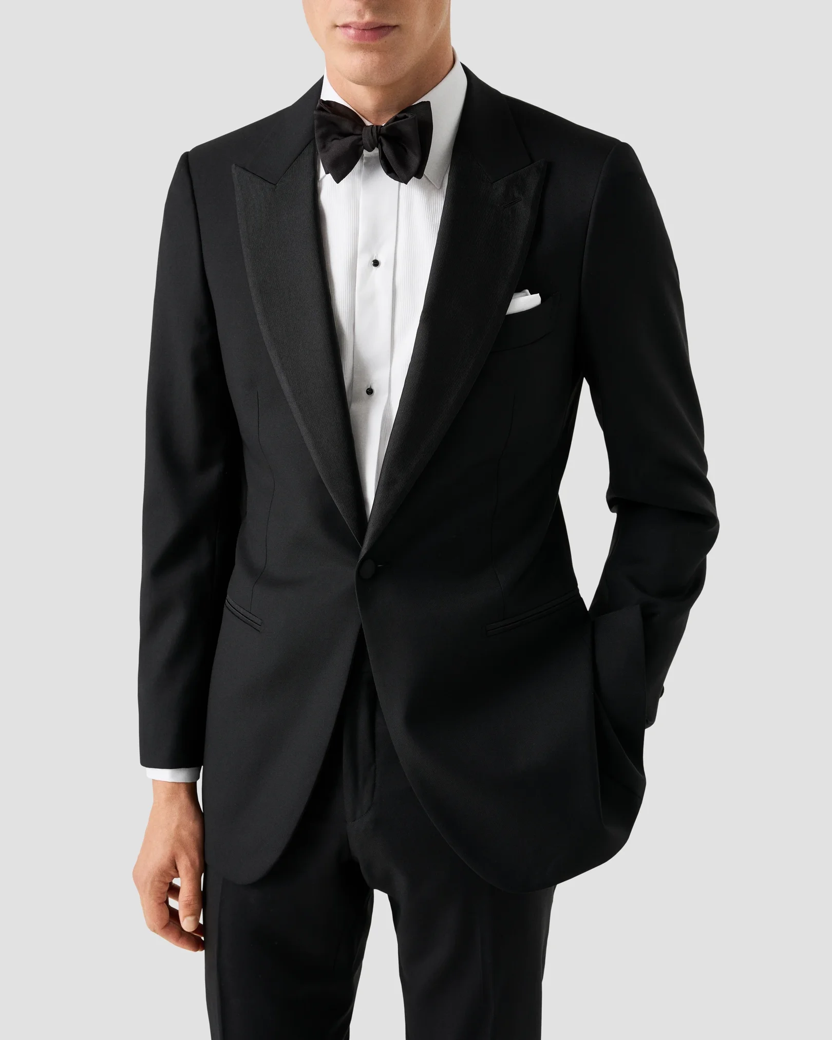 Eton - White Fine Striped Bib Tuxedo Shirt