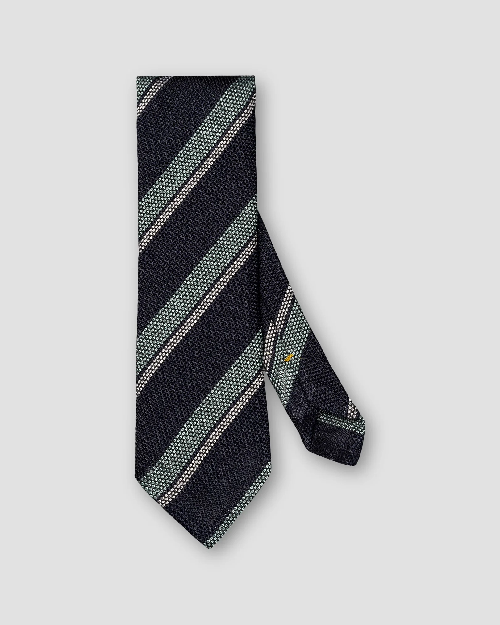 Eton - light blue striped woven silk tie