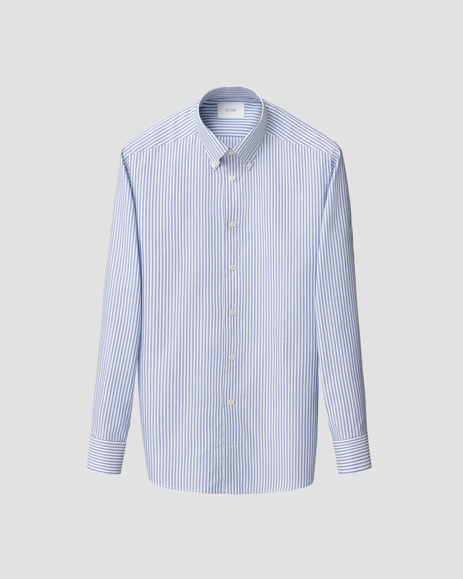 Eton - mid blue striped signature oxford shirt