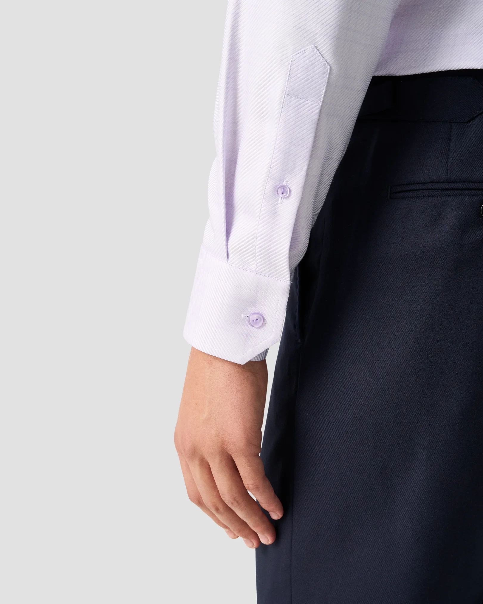 Eton - check king twill shirt cut away single slim