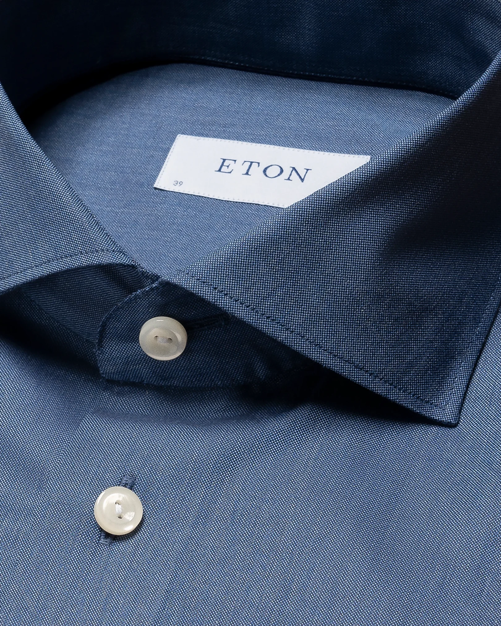 Eton - dark blue signature oxford wide spread