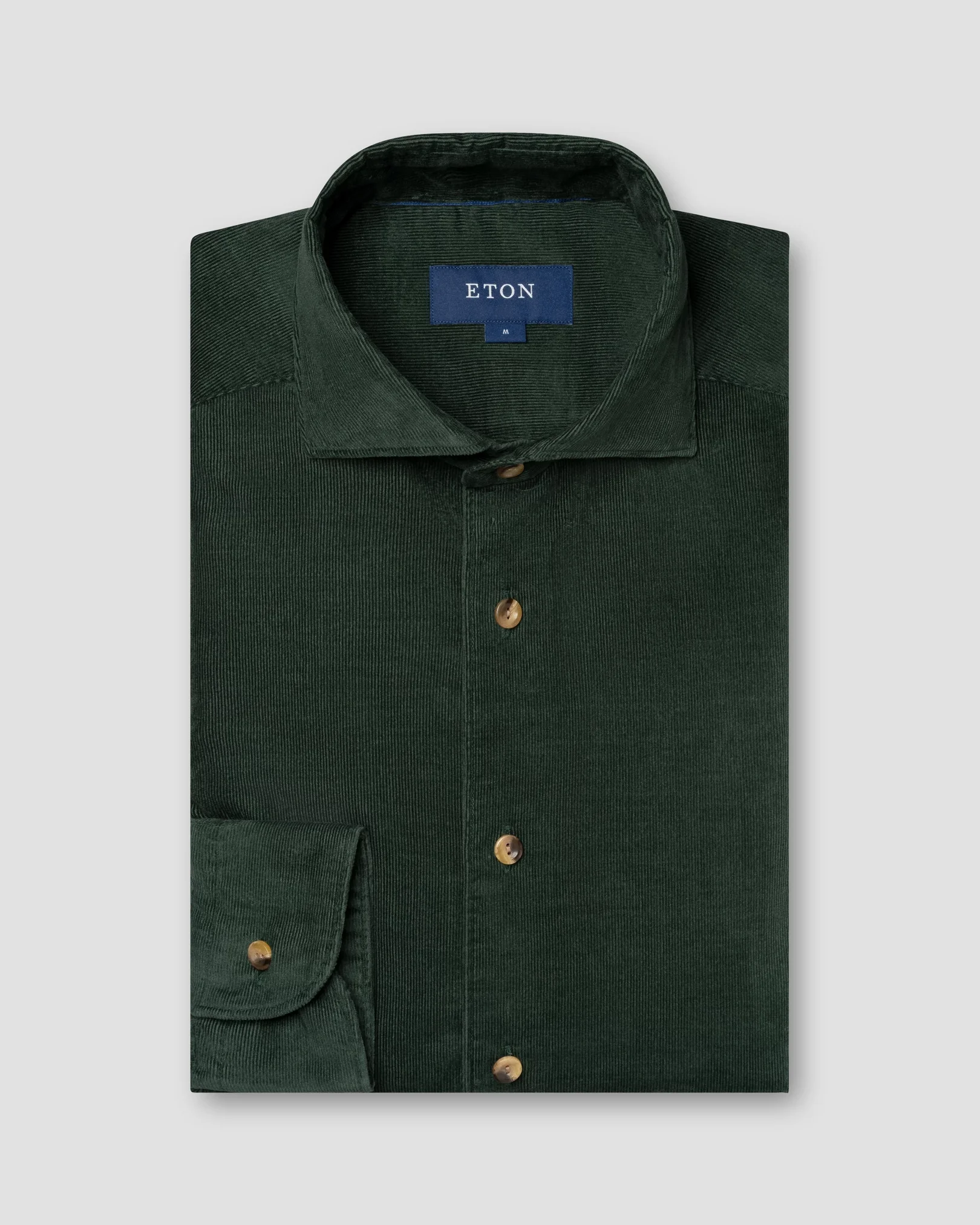 Eton - Chemise en Velours Côtelé Fin de Baleine