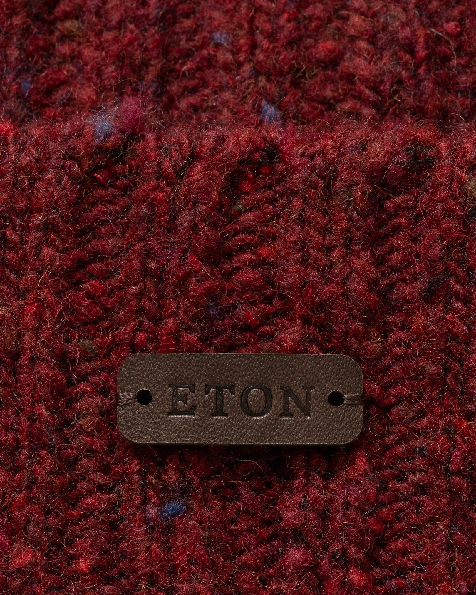 Eton - donegal wool blend beanie red