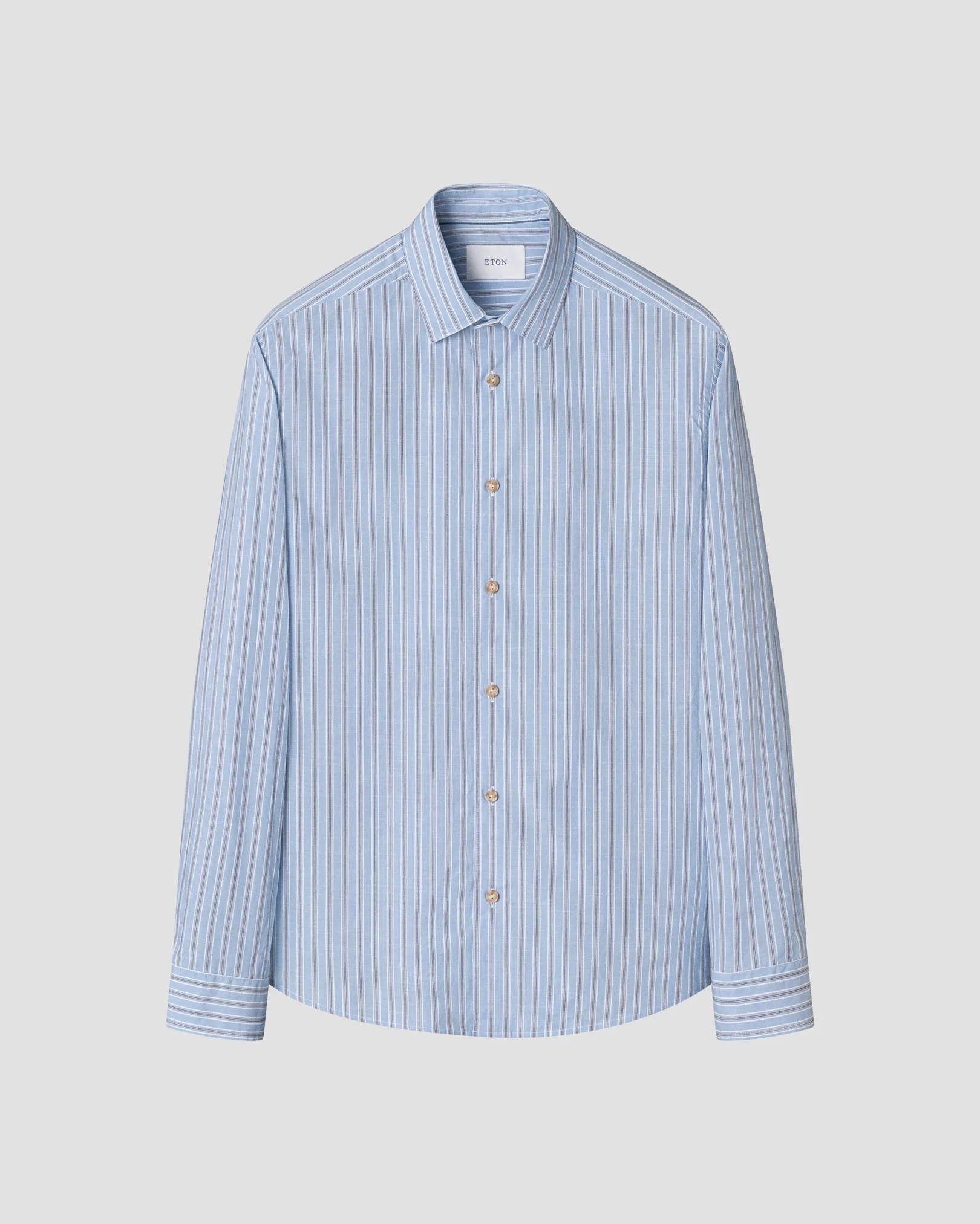 Eton - striped chambray shirt