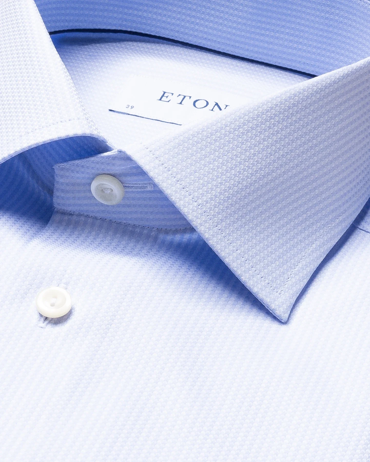 Light blue Brocade Shirt - Eton