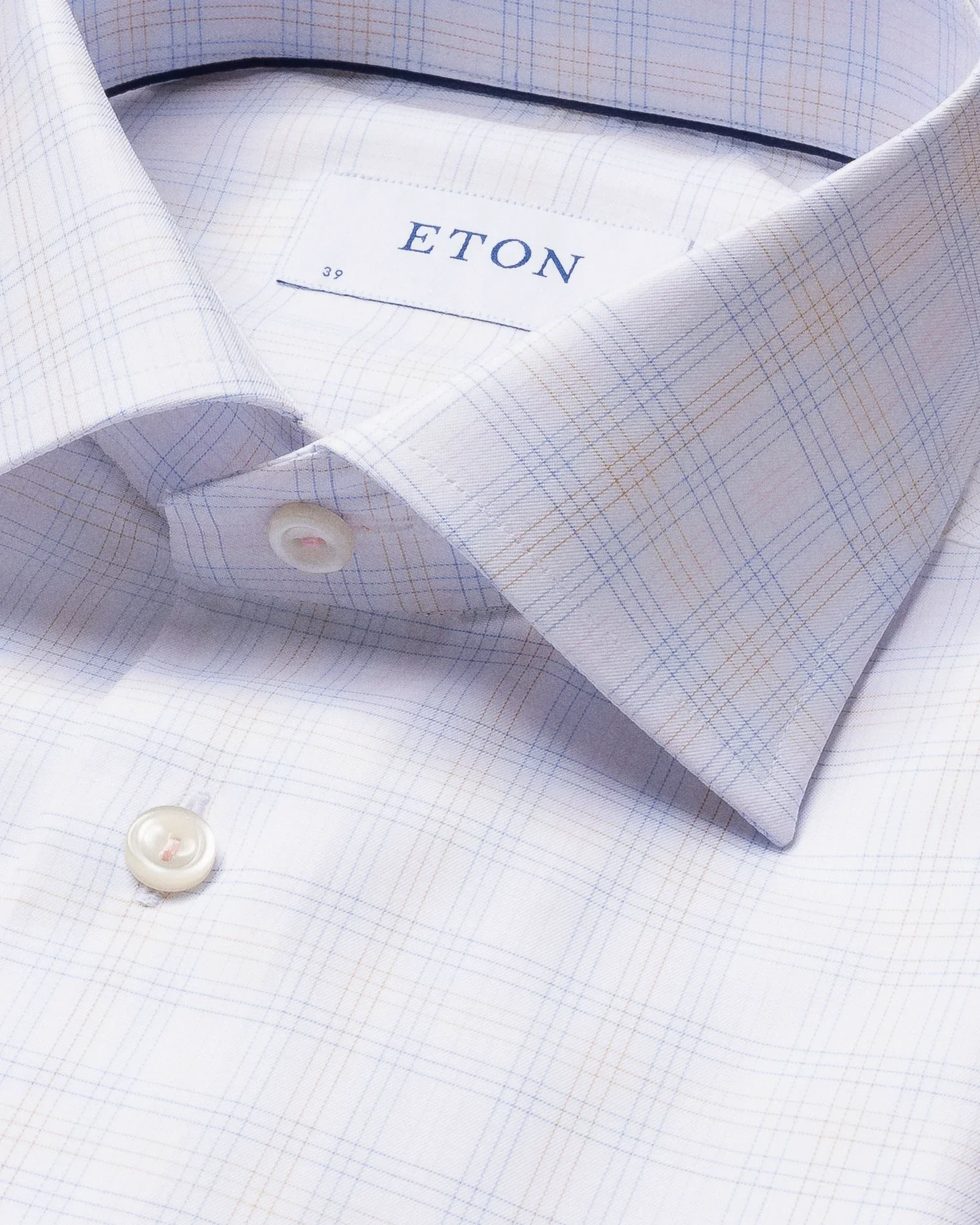 Eton - eton cotton tencel overcheck shirt