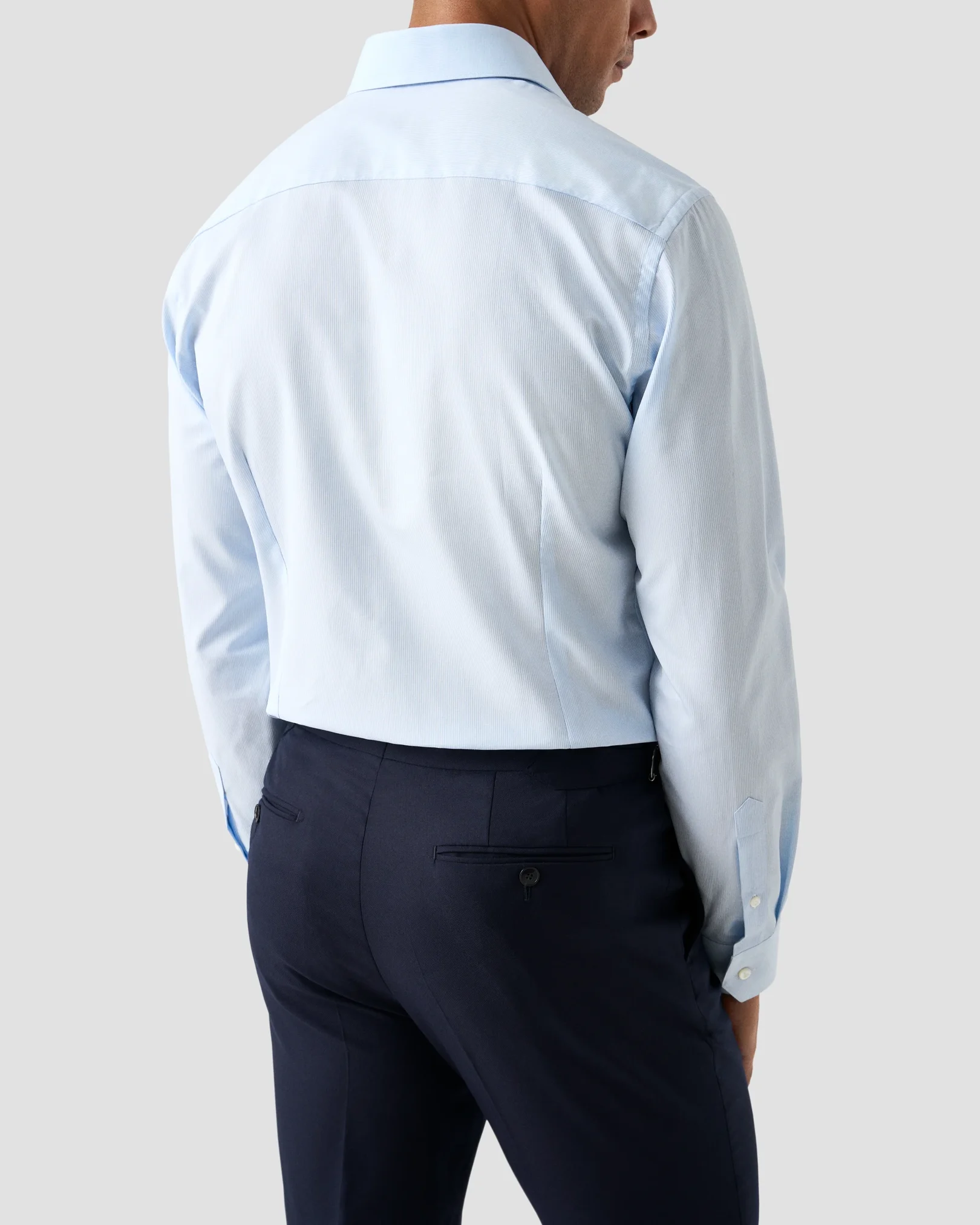 Eton - light blue semi solid elevated pique 260