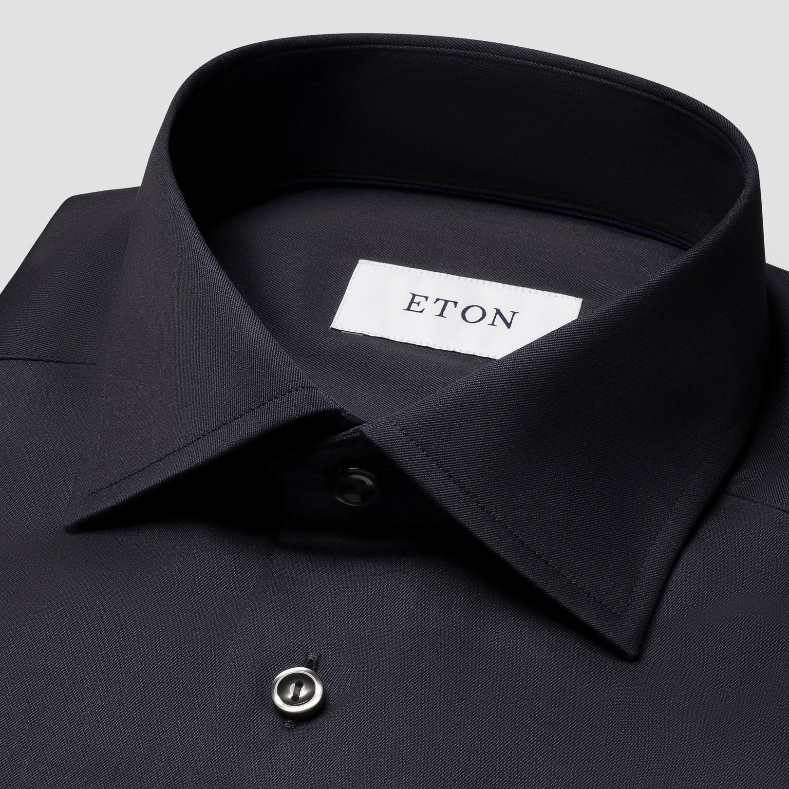 Eton - Mörkblå Signature Twill-skjorta