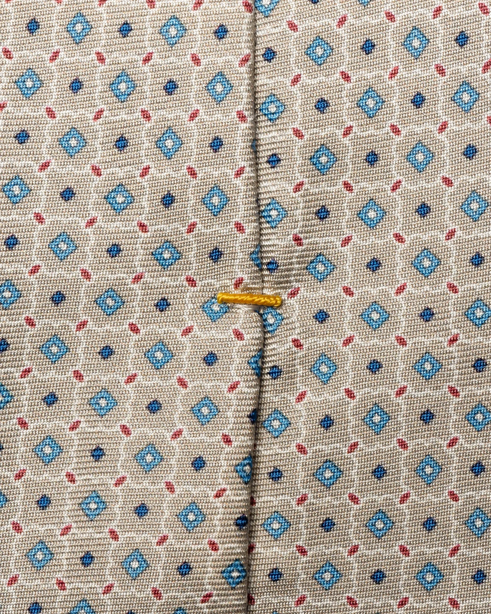 Eton - beige geometric print silk tie beige 258