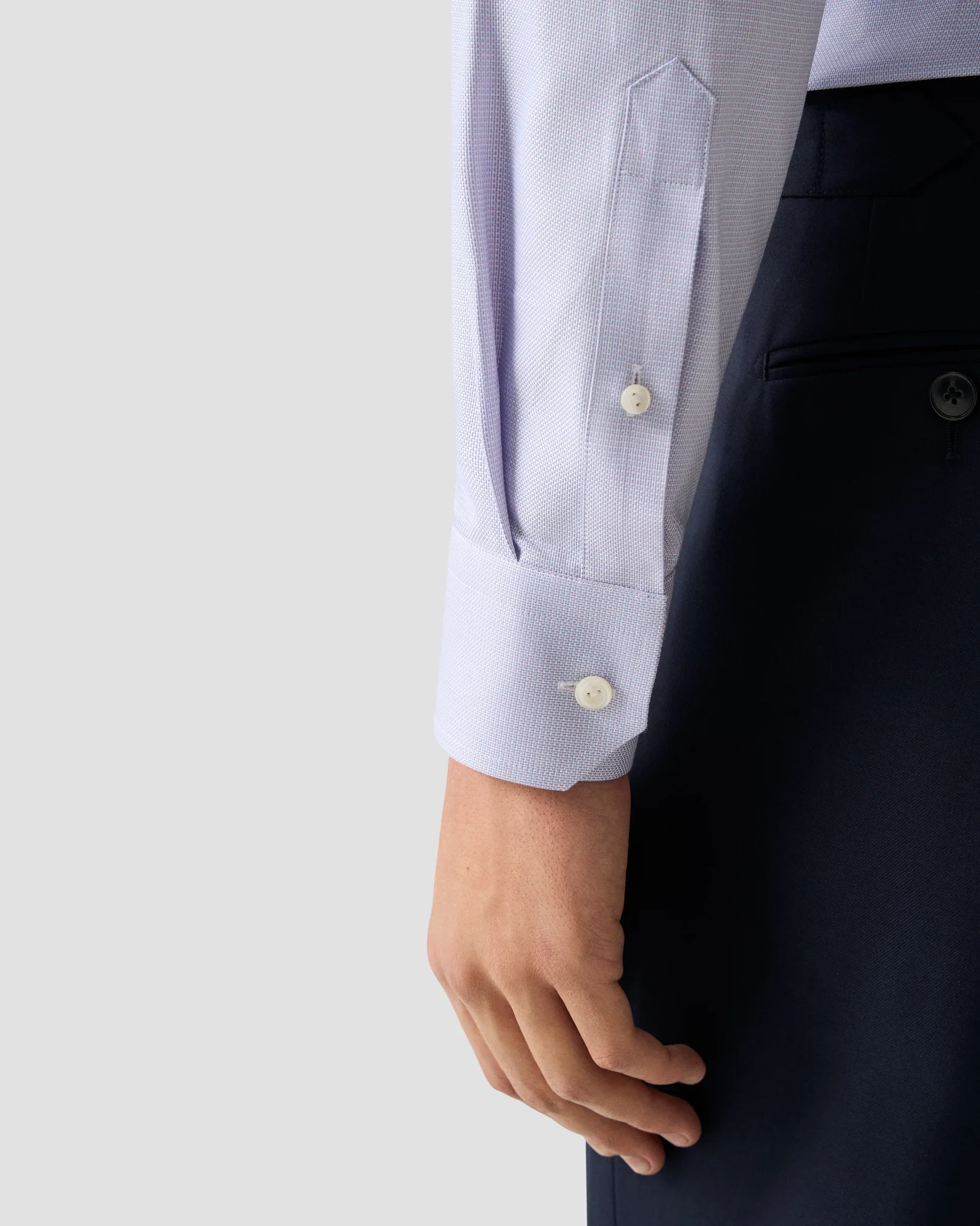 Eton - pink semi solid dobby shirt cut 263