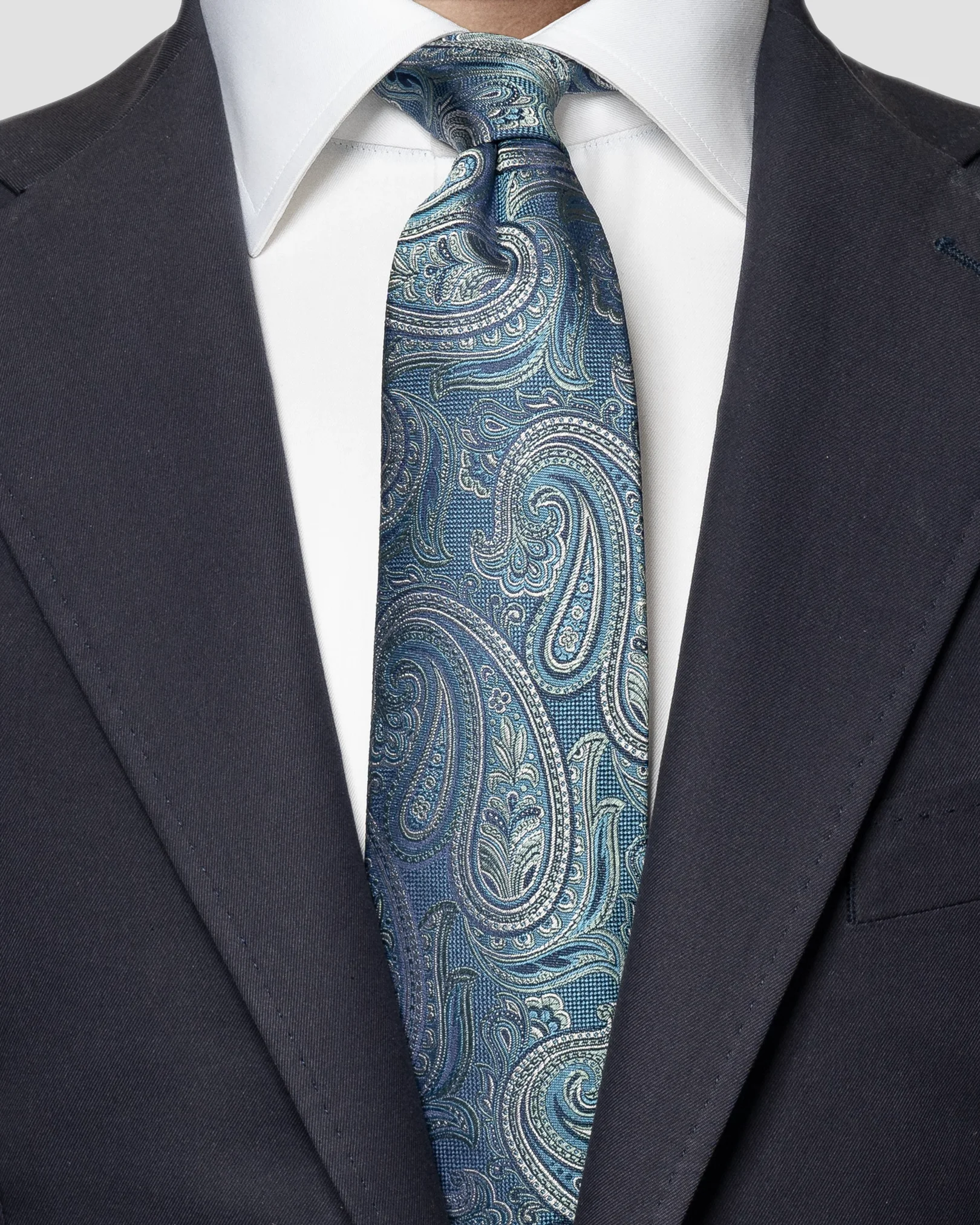 Eton - dark blue jacquard weave