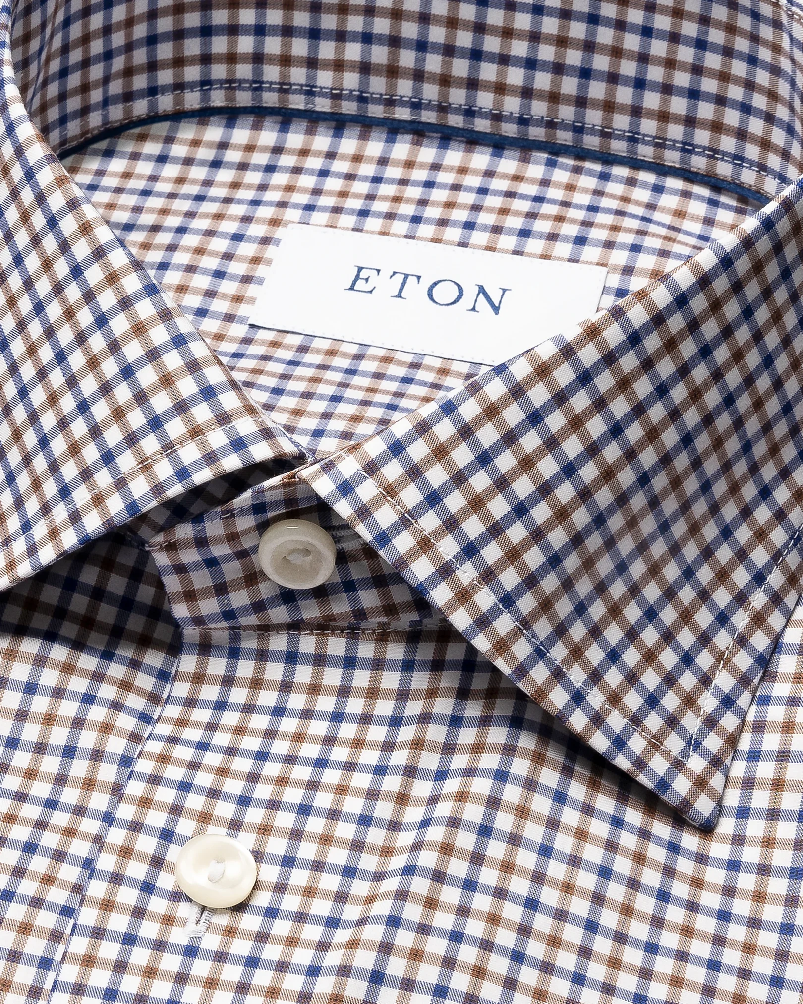 Micro Check Fine Twill Shirt - Eton