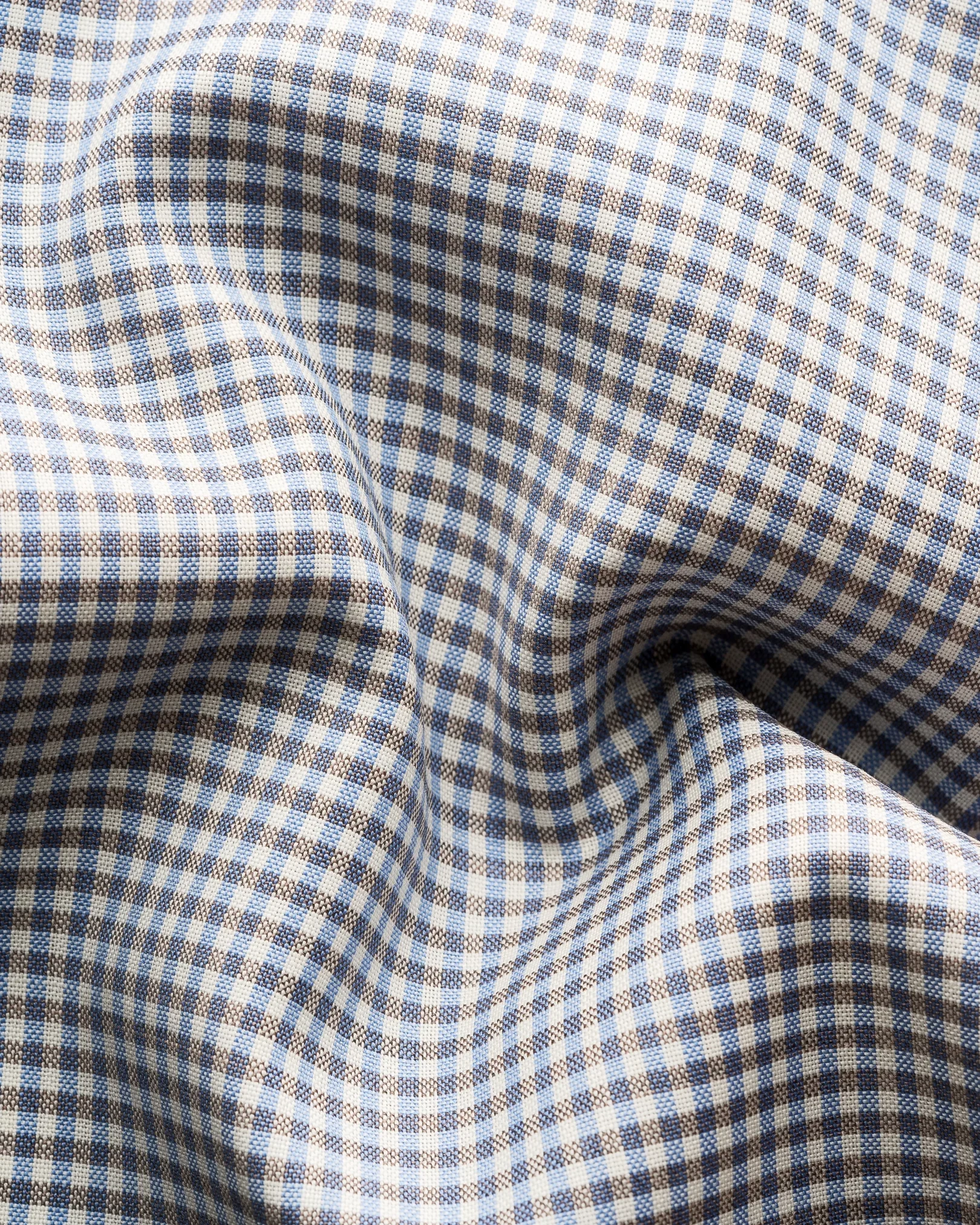 Eton - light blue checked merino