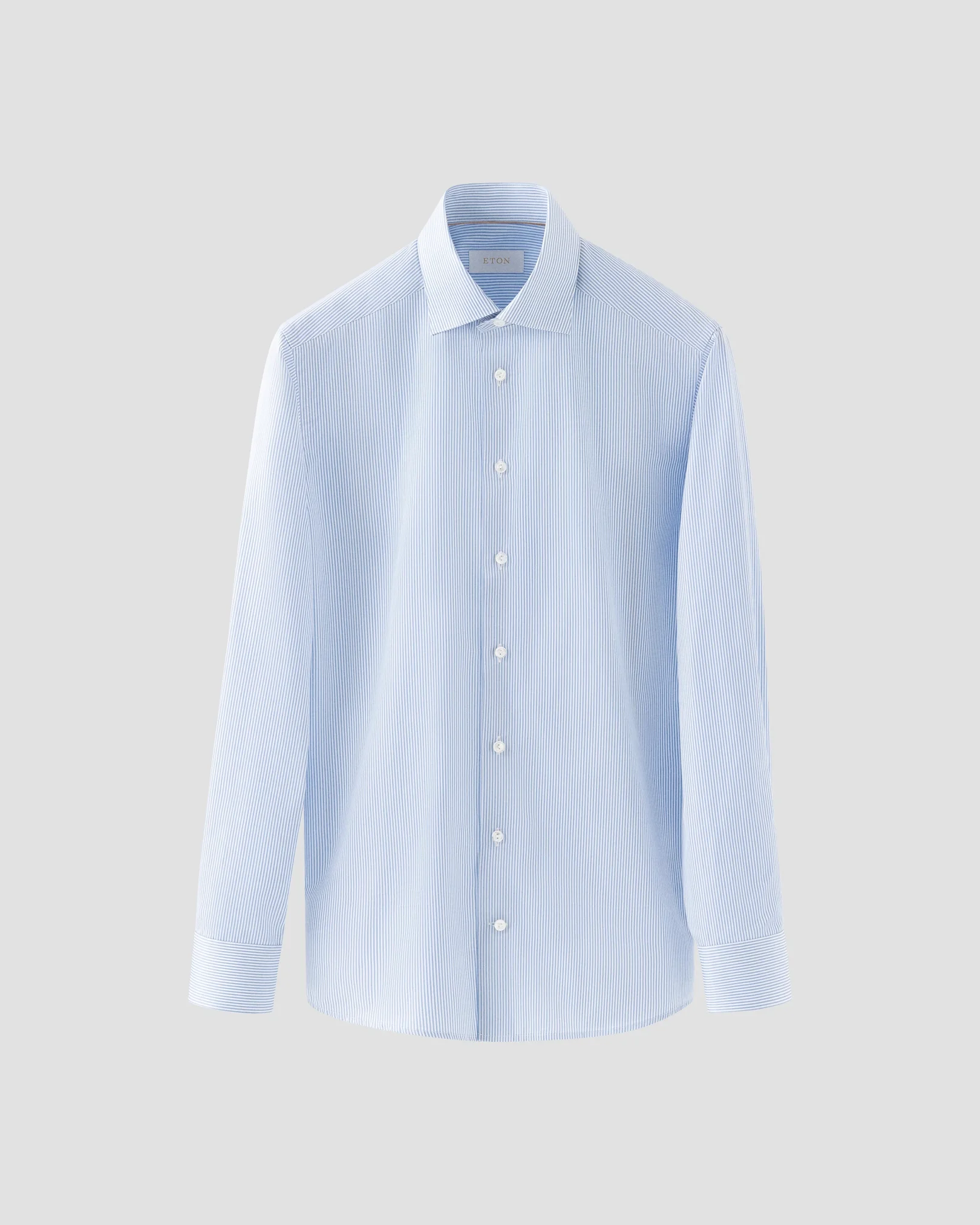 Eton - light blue striped elevated shirt