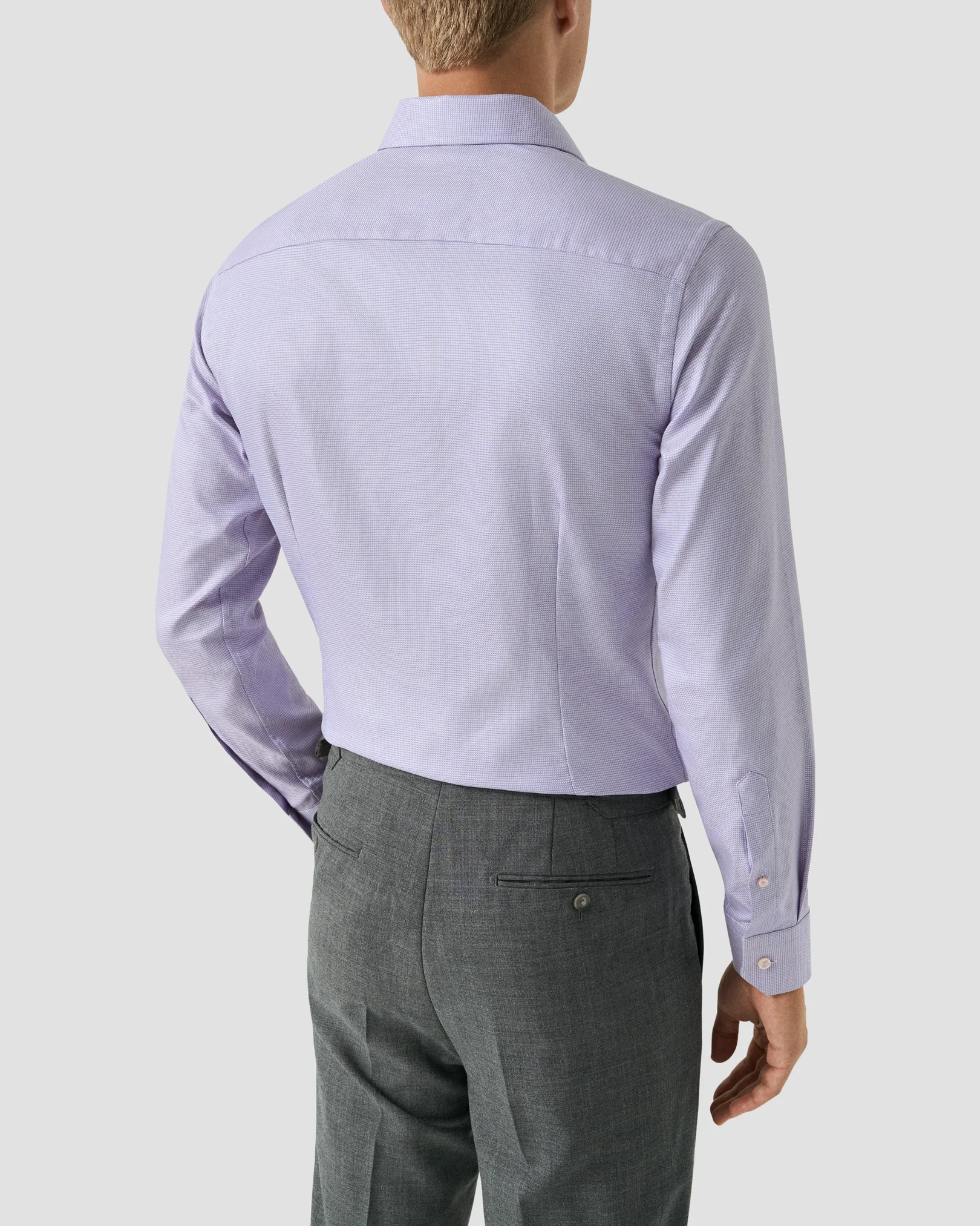 Eton - pink semi solid signature twill shirt