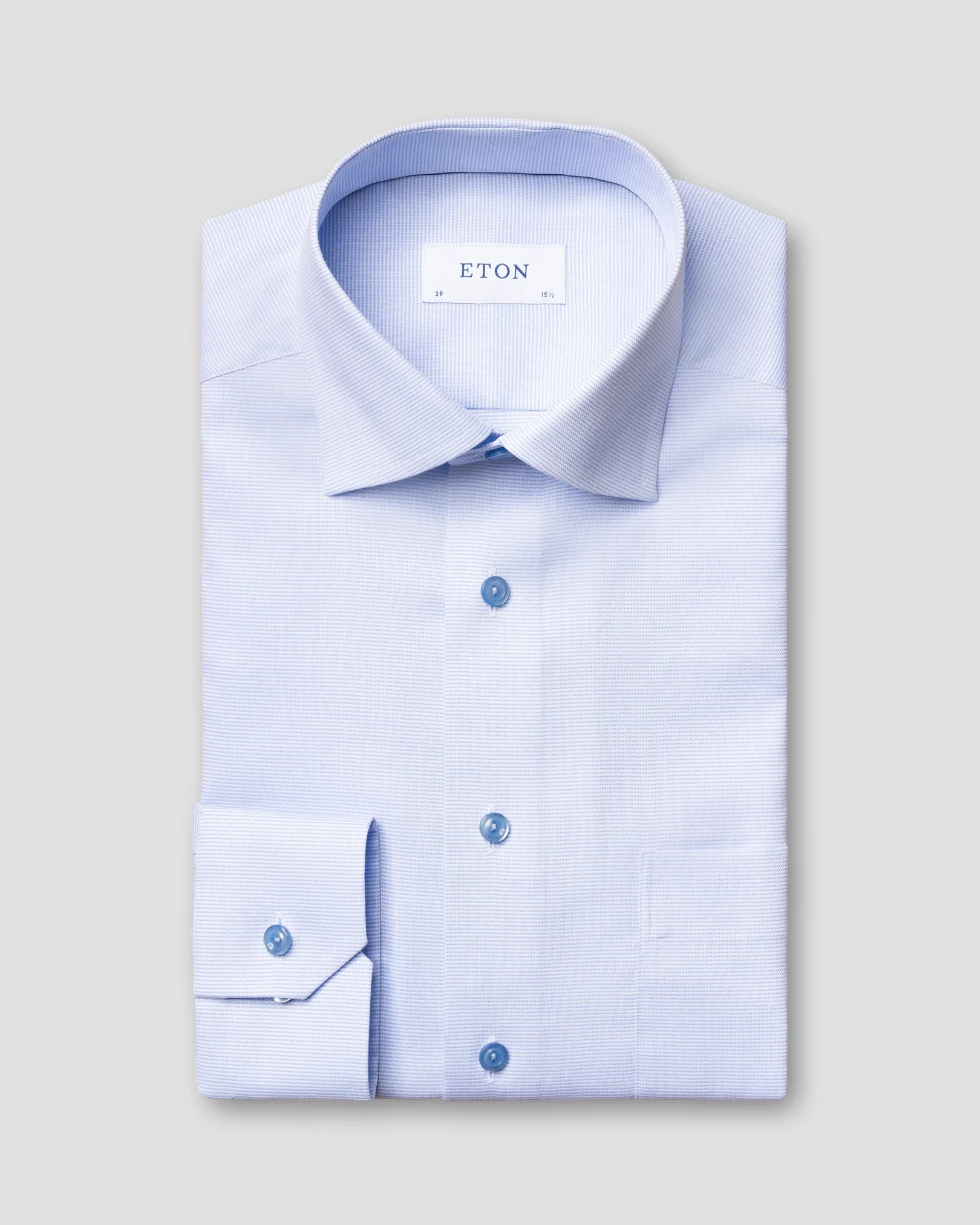 Eton - blue twill shirt pointed superslim single super slim