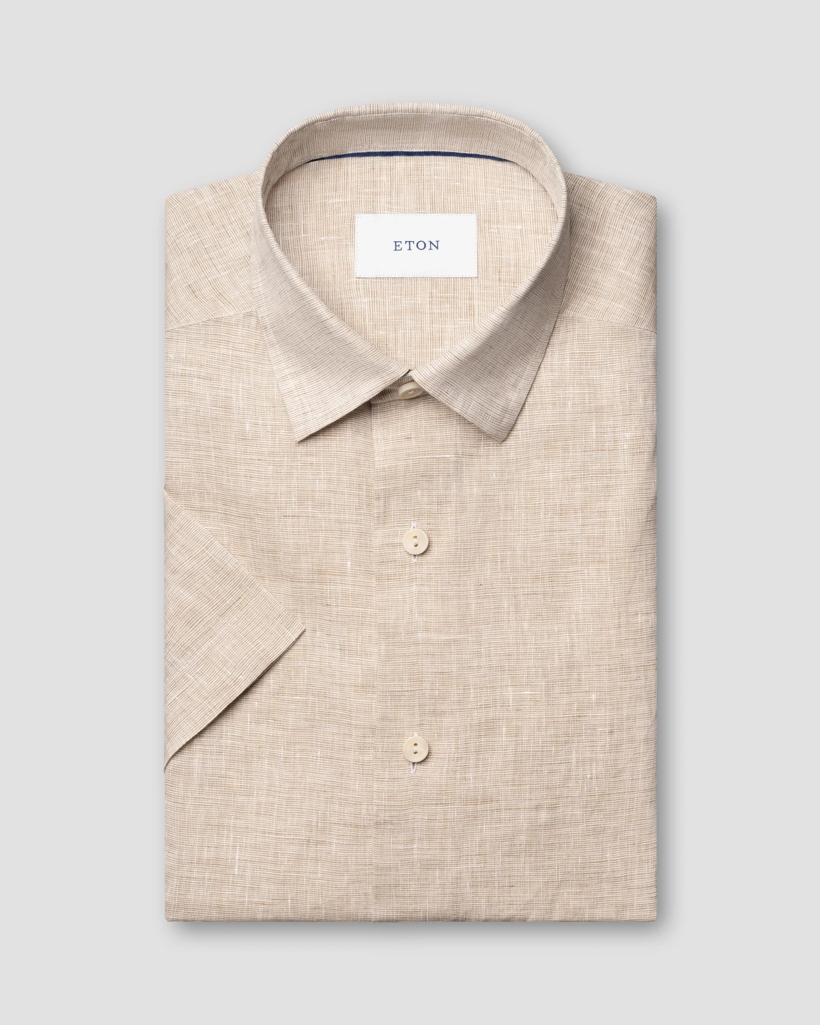 Eton - solid linen short sleeve shirt