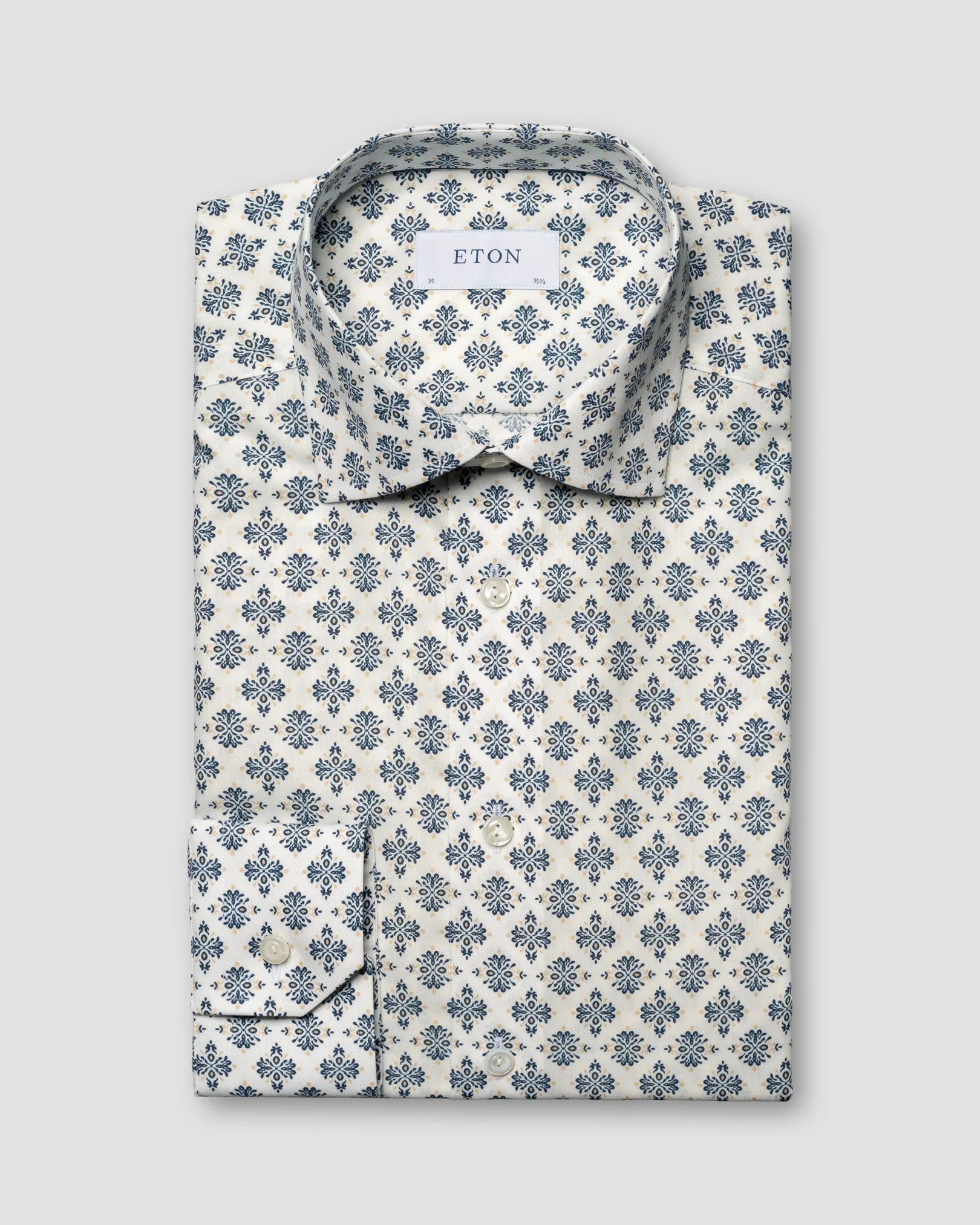 Baumwoll-TENCEL™ Lyocell-Hemd mit Medaillon-Print