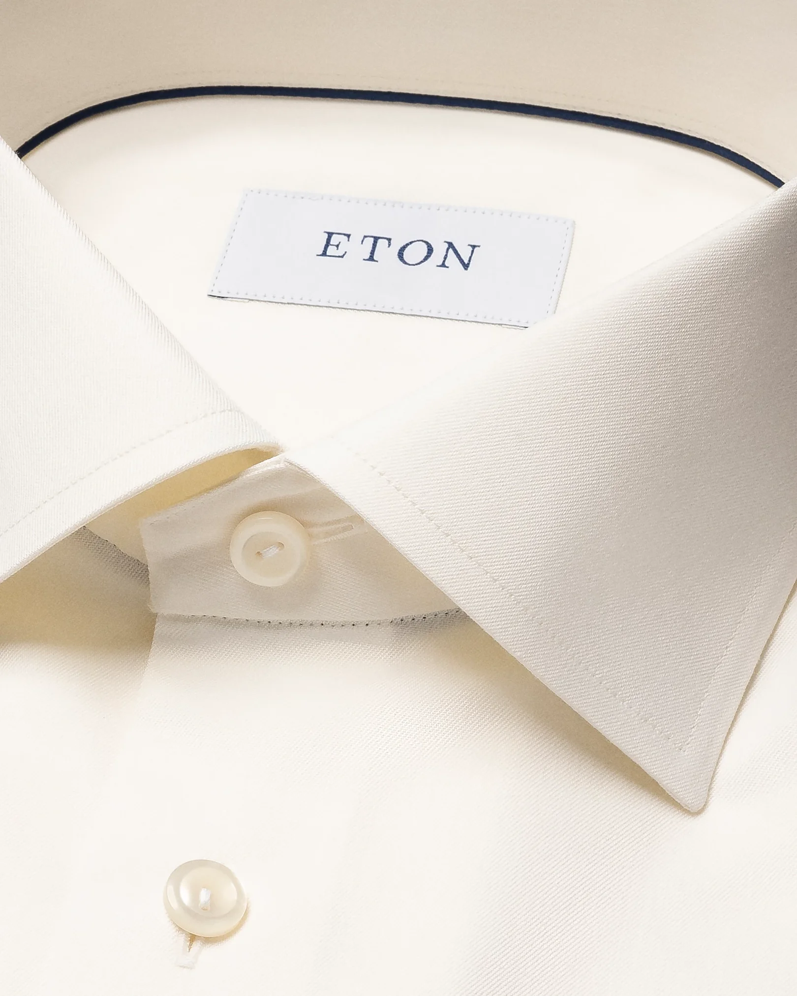 Eton - off white twill shirt