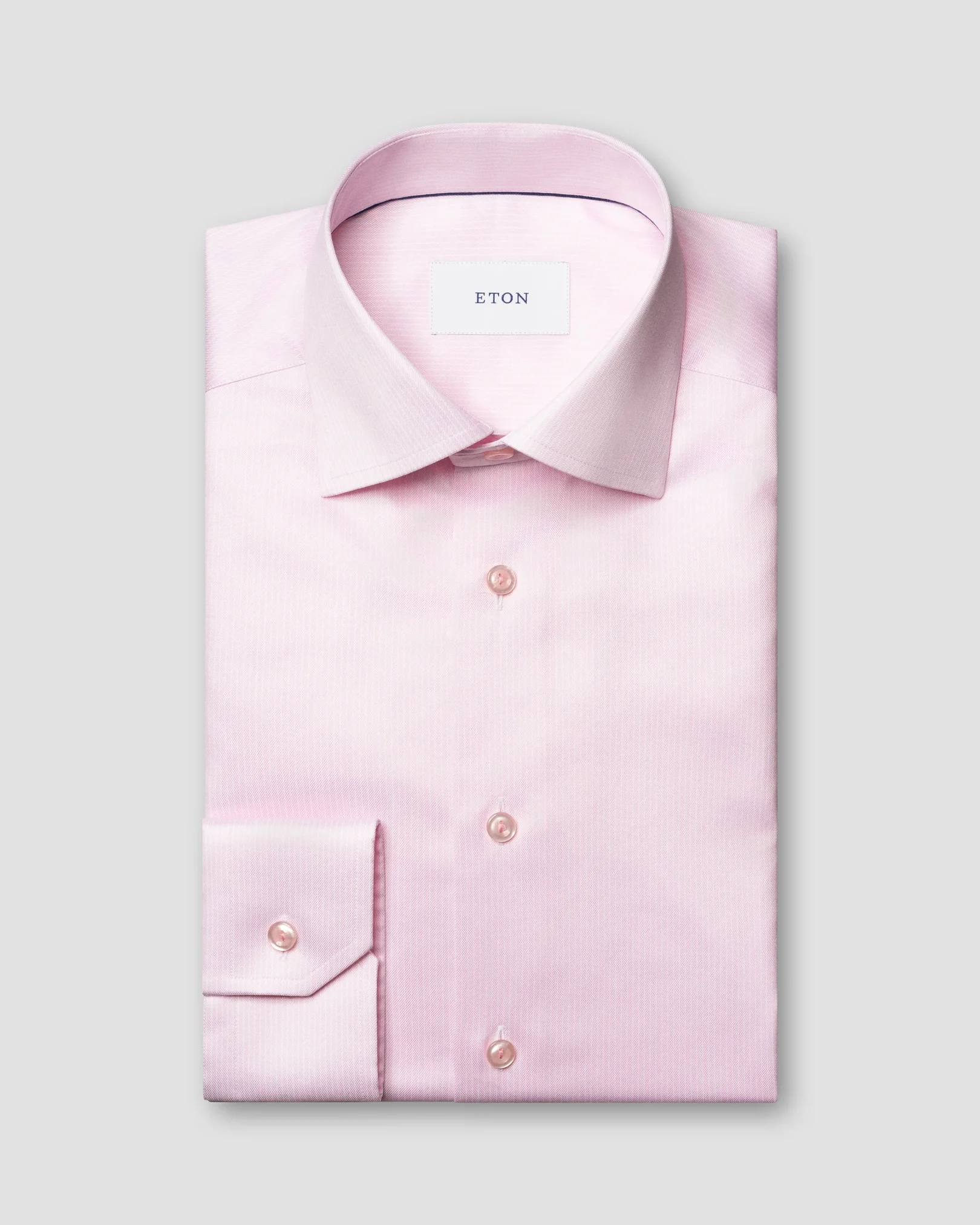 Eton - pink striped cotton tencel tm lyocell shirt