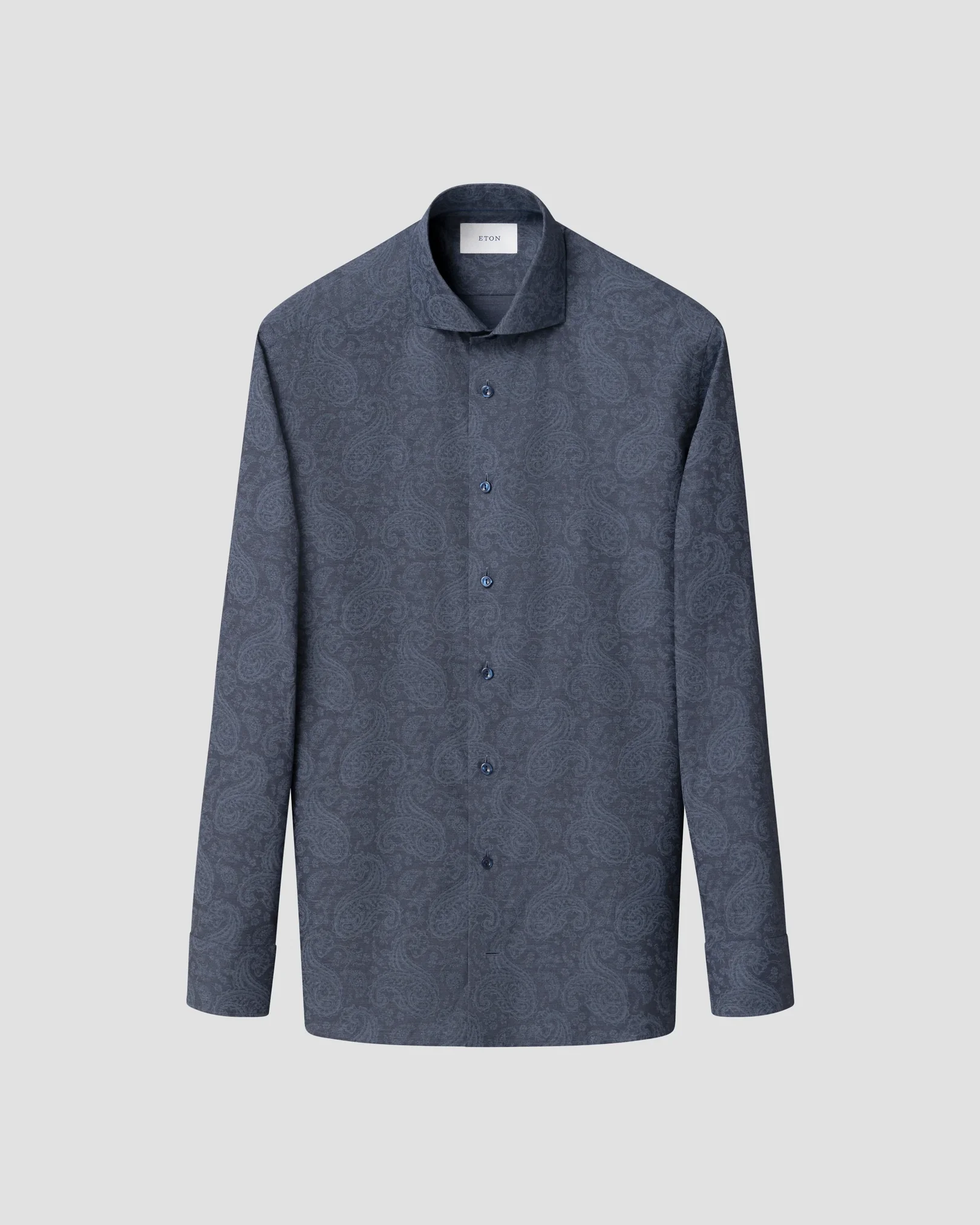 Eton - paisley melange print shirt