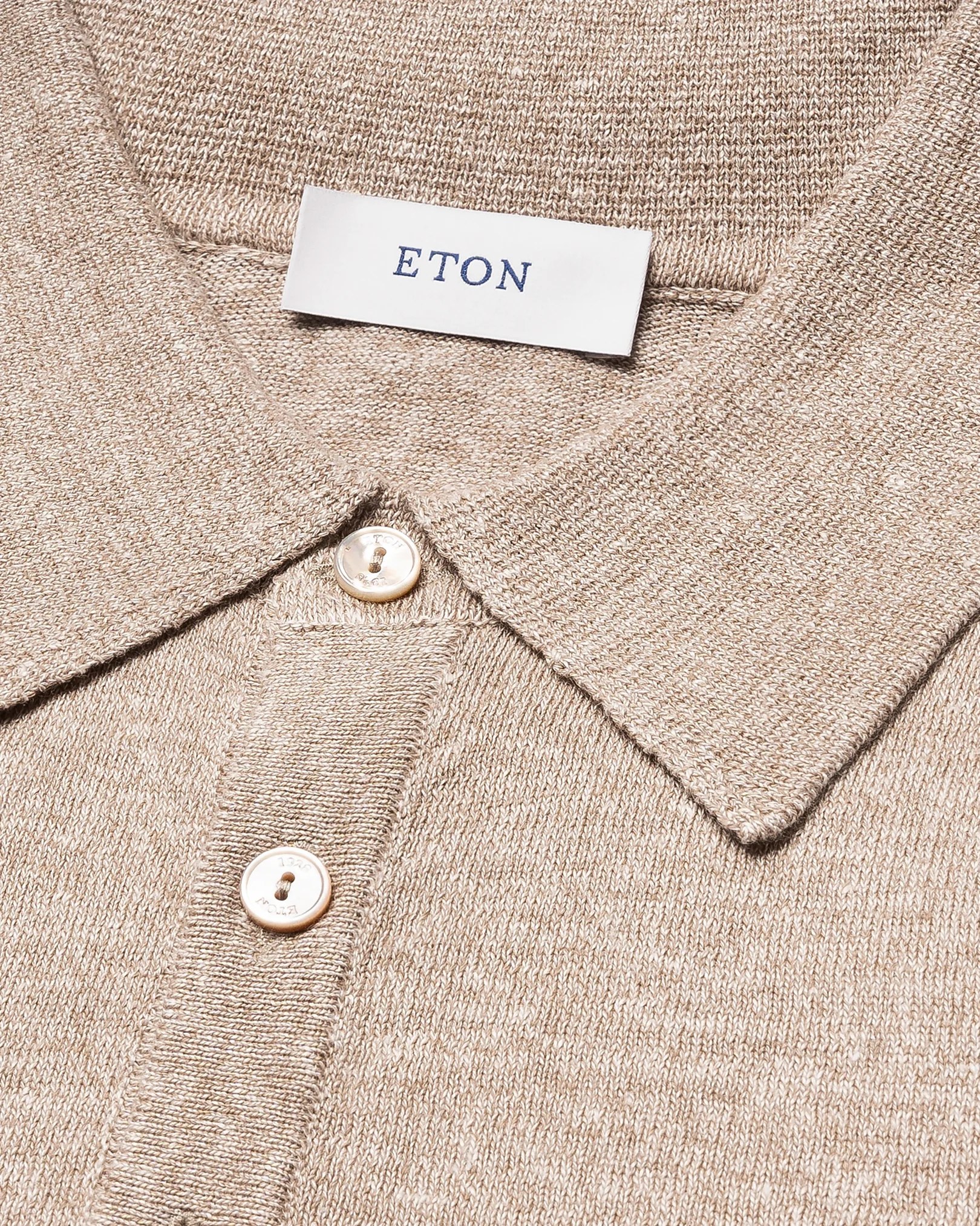 Eton - Cotton Linen Fine Knit Polo Shirt